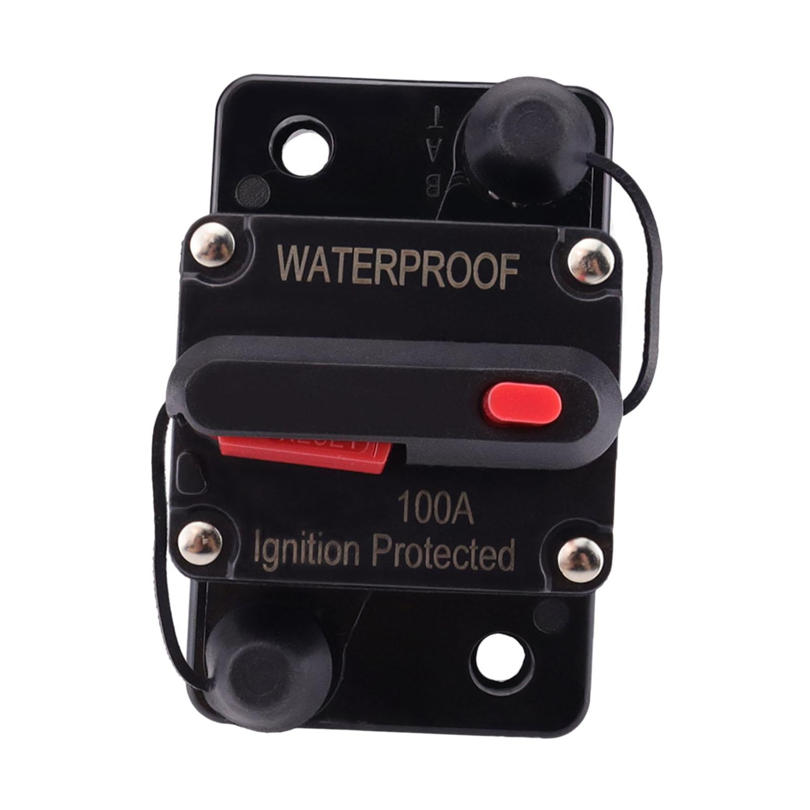 Marine Circuit Breaker with Manual Reset 12V-48V DC for Car Audio Truck 100A