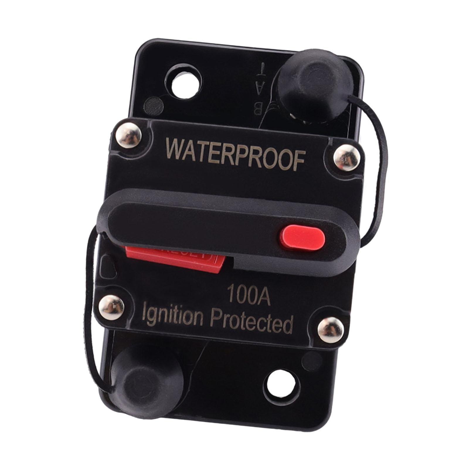 Marine Circuit Breaker with Manual Reset 12V-48V DC for Car Audio Truck 100A