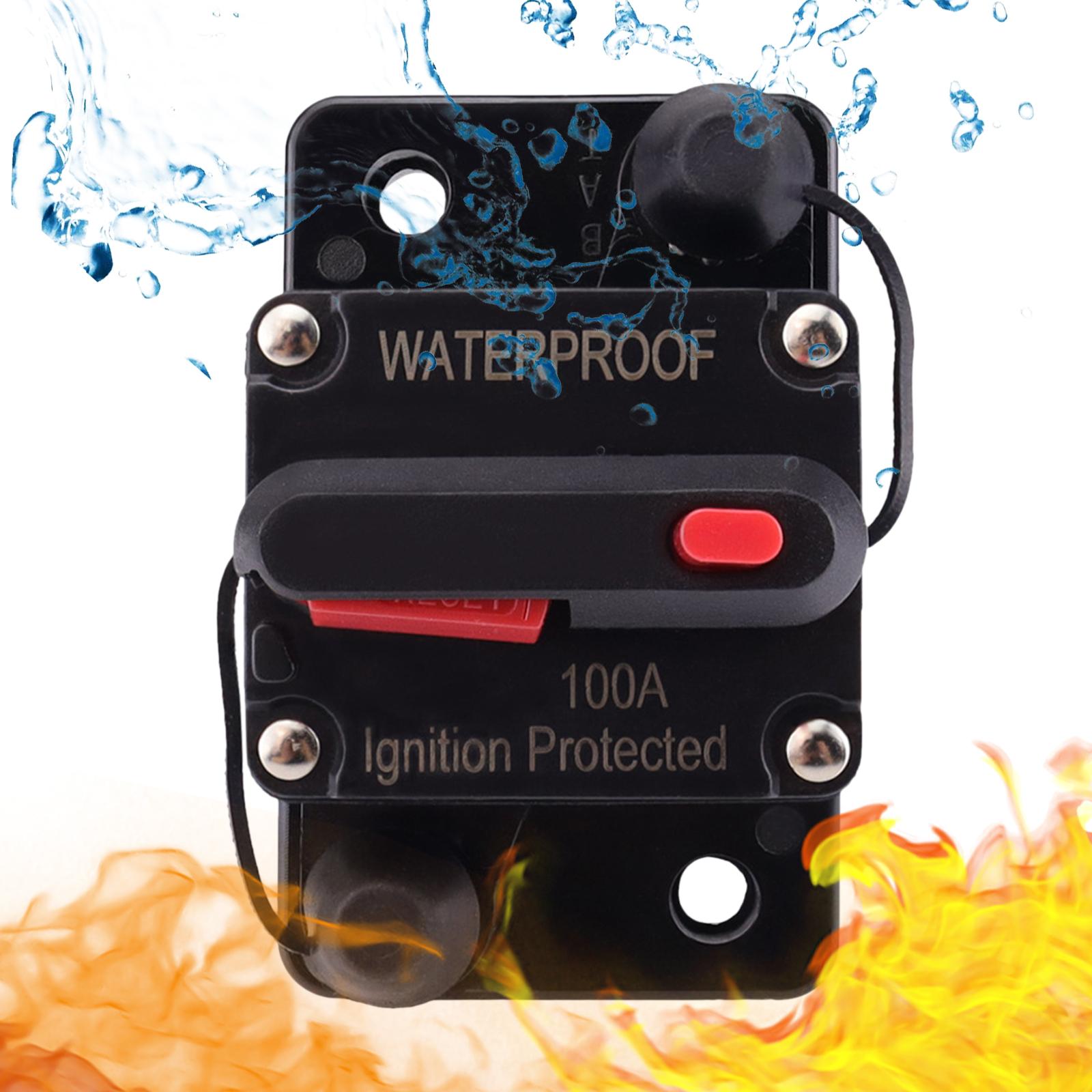 Marine Circuit Breaker with Manual Reset 12V-48V DC for Car Audio Truck 100A