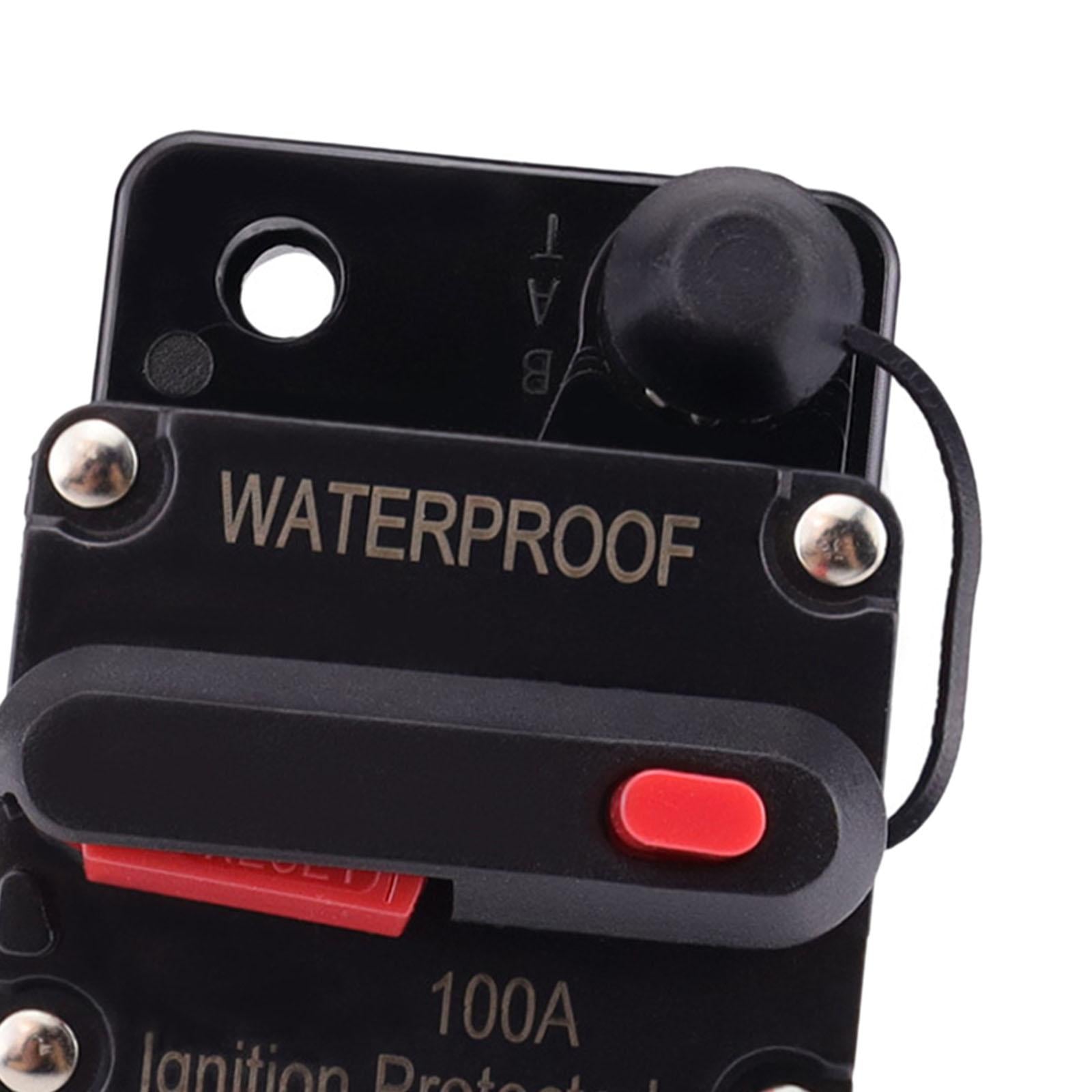 Marine Circuit Breaker with Manual Reset 12V-48V DC for Car Audio Truck 100A