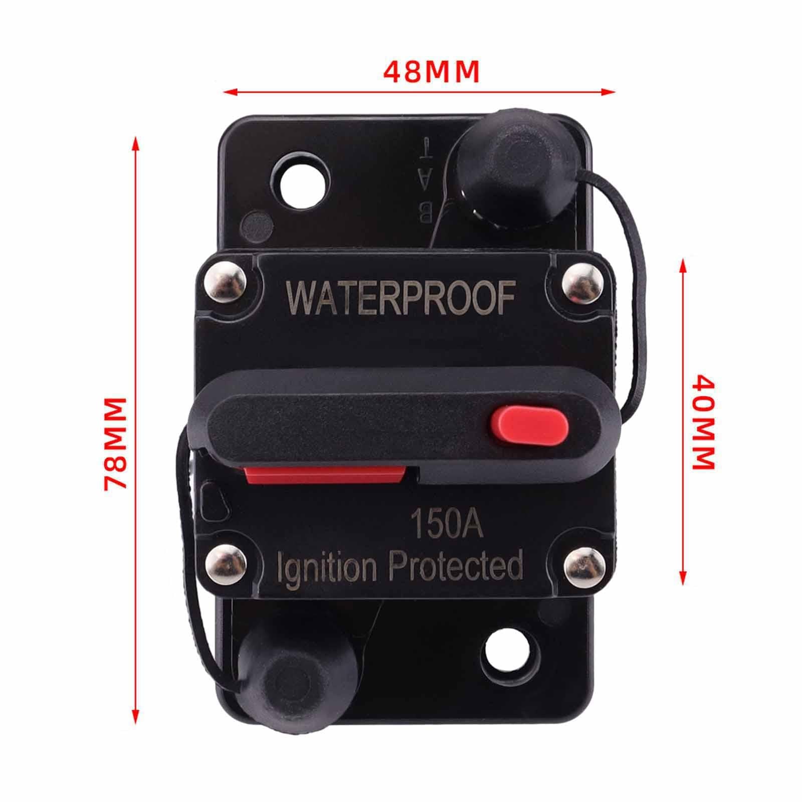 Marine Circuit Breaker with Manual Reset 12V-48V DC for Car Audio Truck 150A