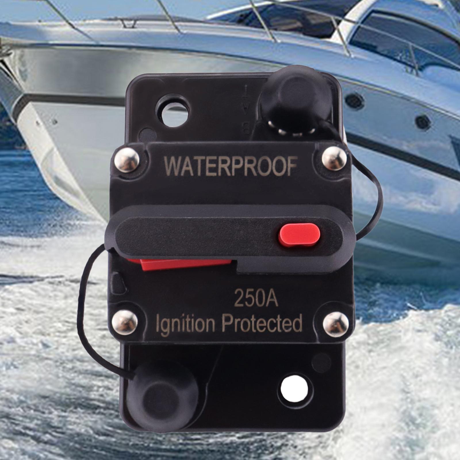 Marine Circuit Breaker with Manual Reset 12V-48V DC for Car Audio Truck 250A