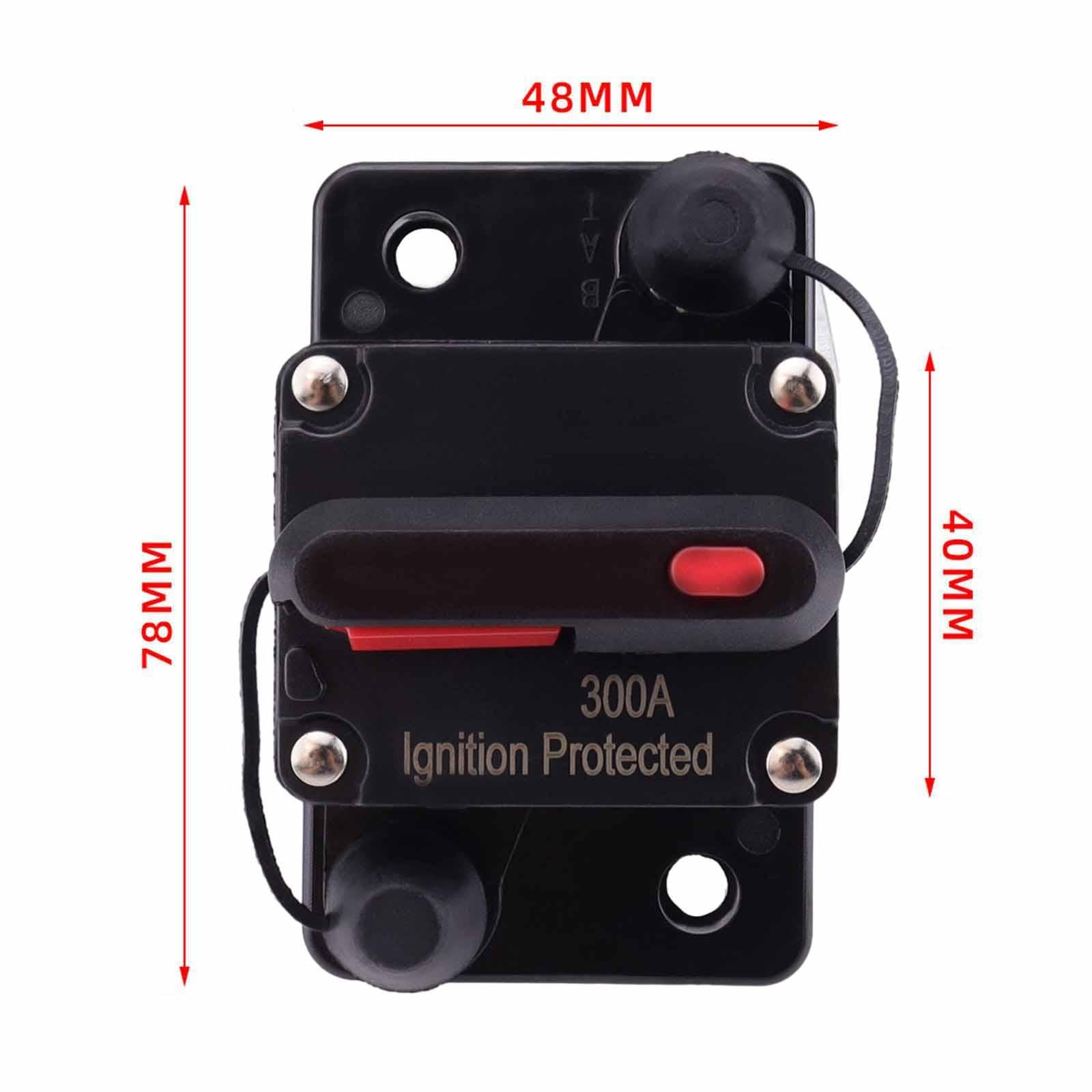Marine Circuit Breaker with Manual Reset 12V-48V DC for Car Audio Truck 300A