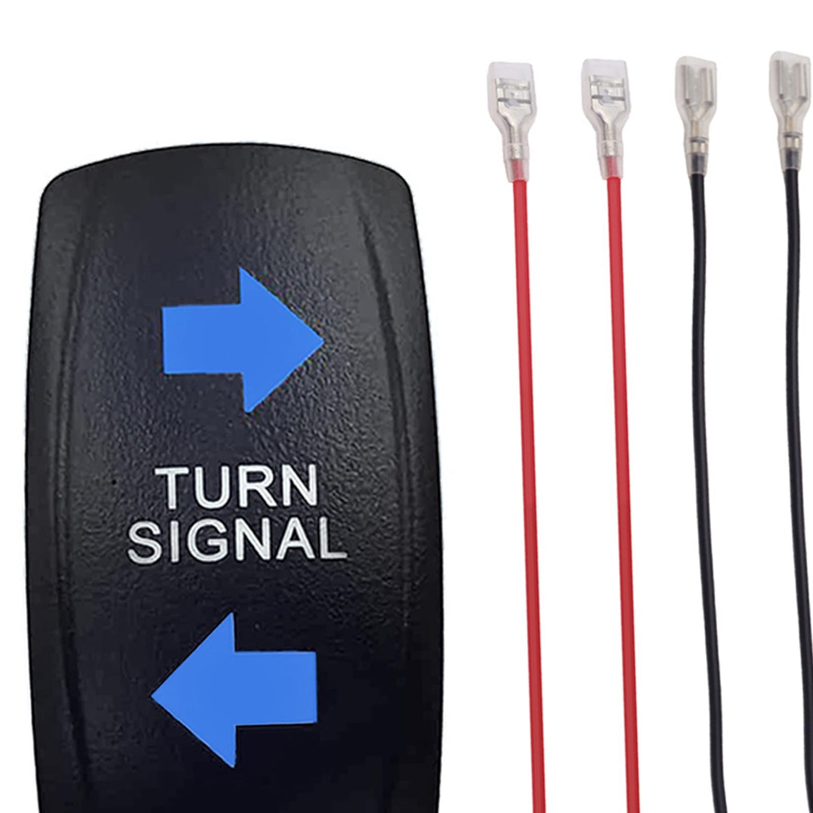 Turn Signal Switch LED Switch 4 Pin Rocker Switch for Rvs Cars Trailers Blue