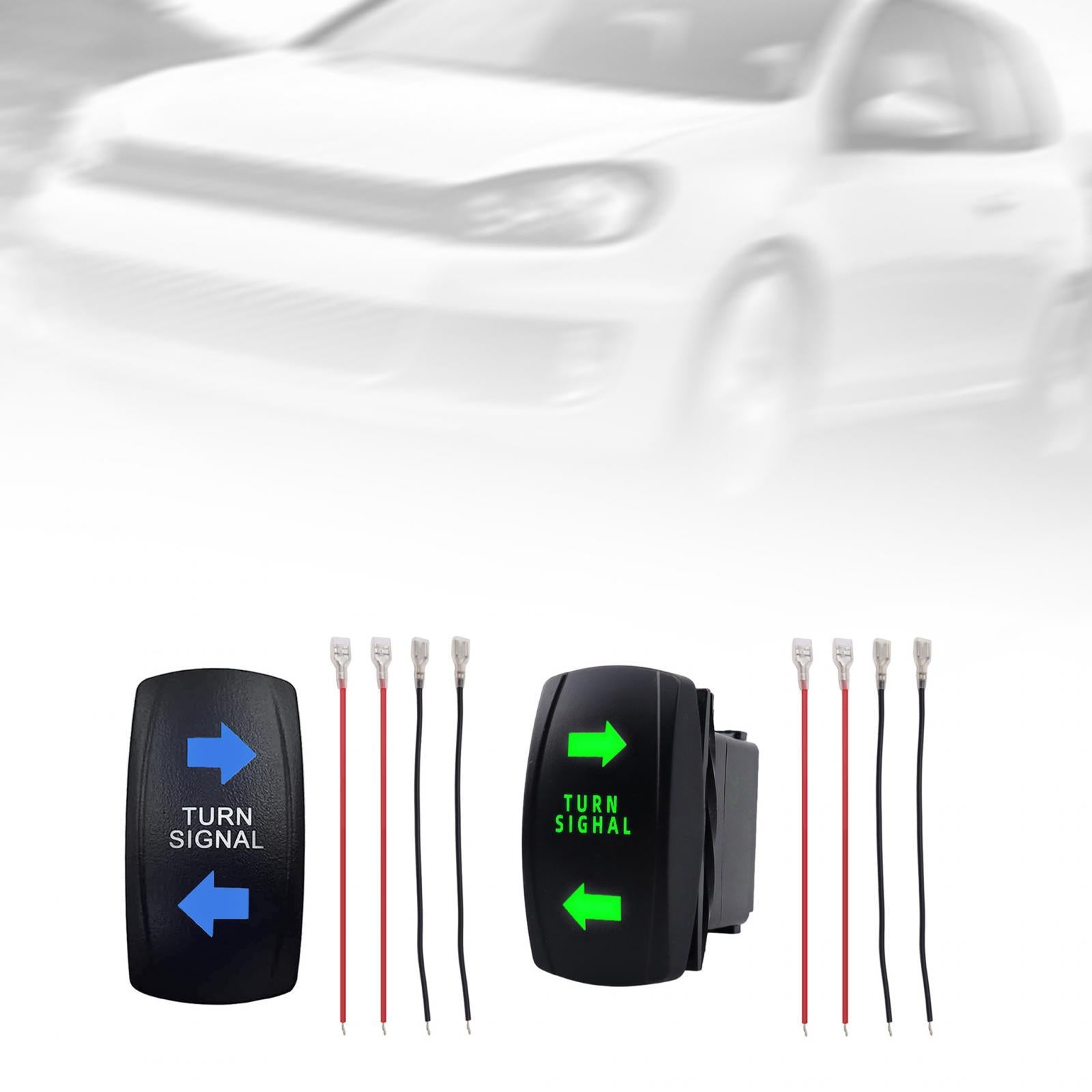 Turn Signal Switch LED Switch 4 Pin Rocker Switch for Rvs Cars Trailers Blue