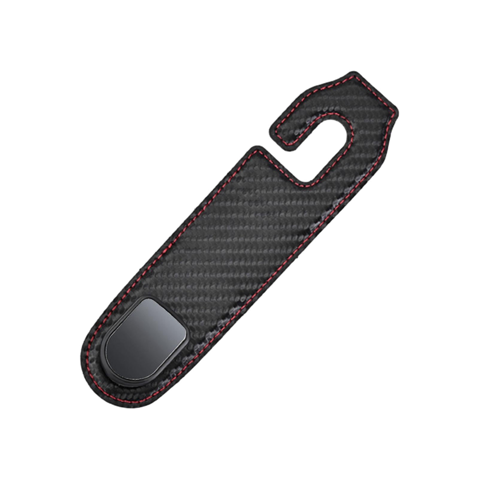 Car Seat Headrest Hook Multipurpose Portable for Umbrellas Coats Purses Carbon Fiber Pattern