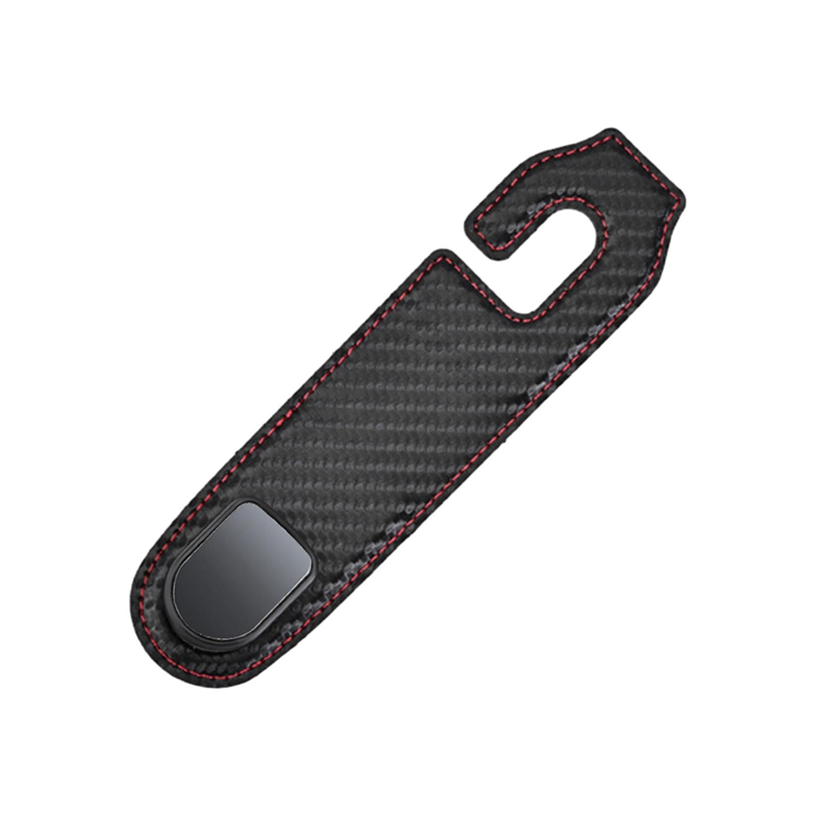 Car Seat Headrest Hook Multipurpose Portable for Umbrellas Coats Purses Carbon Fiber Pattern