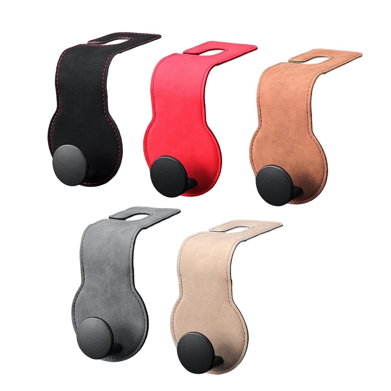 4xHanger Interior Organizer Rear Seat Back Hook for Toys Grocery Bag Coat Black