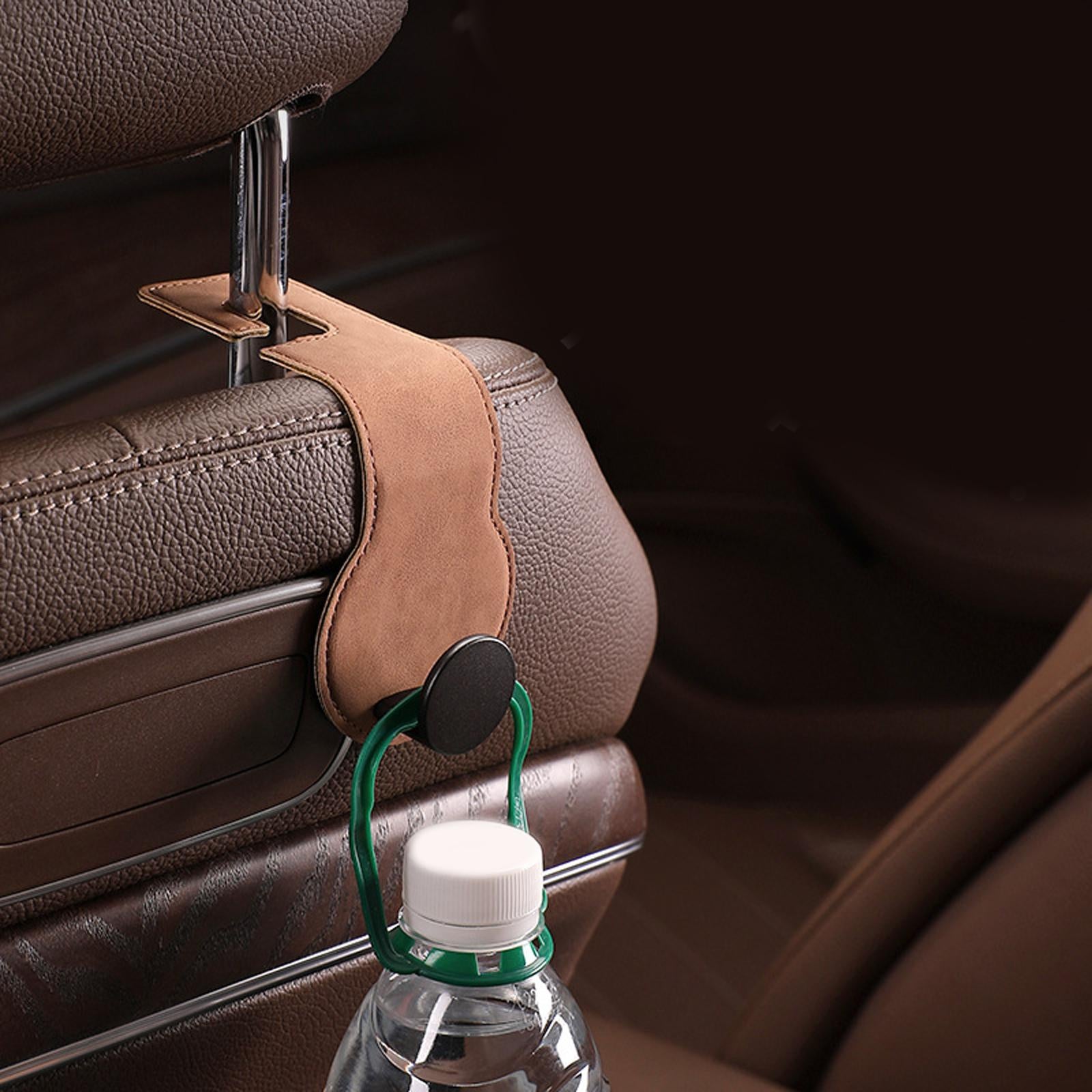 Hanger Interior Organizer Rear Seat Back Hook for Toys Grocery Bag Coat Beige