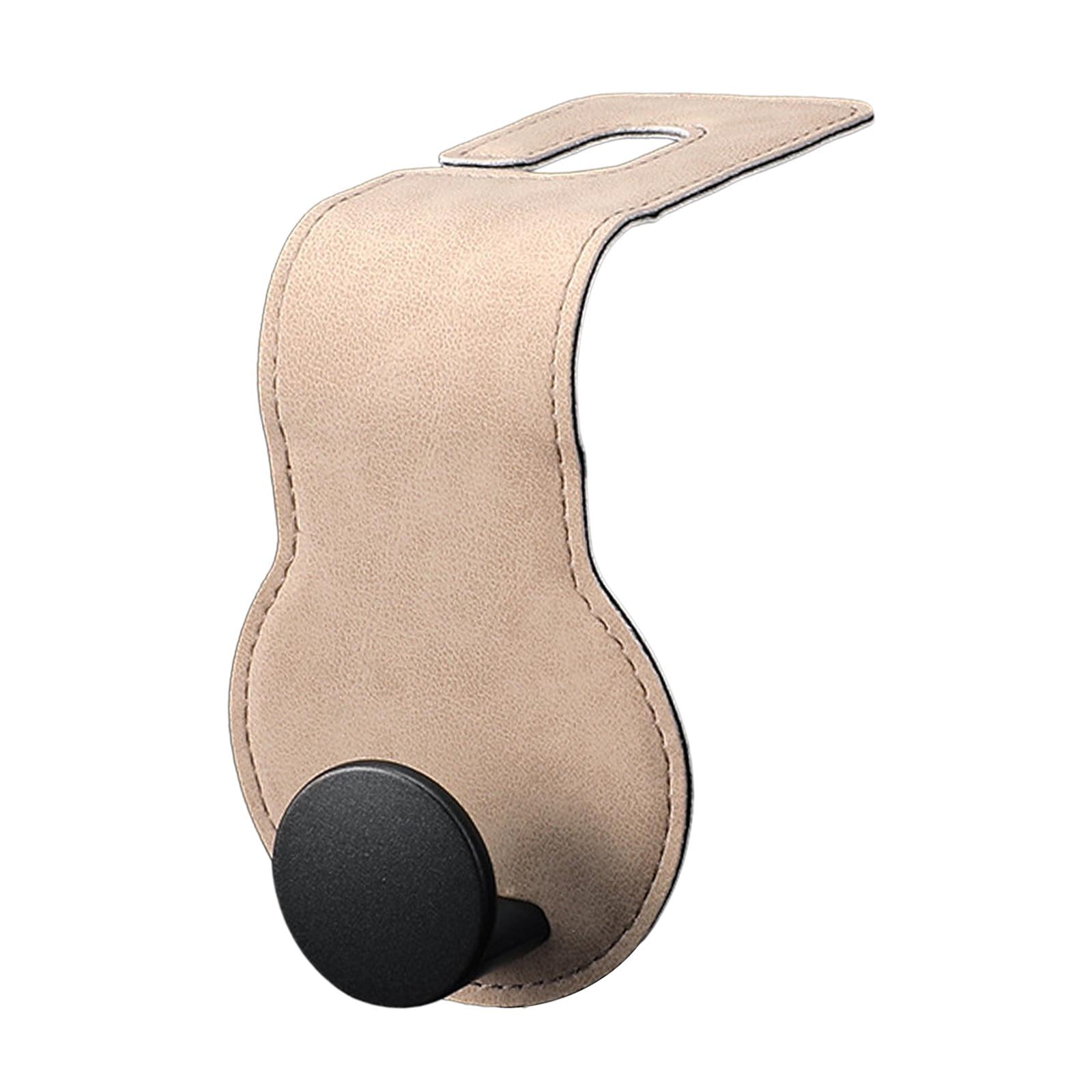 Hanger Interior Organizer Rear Seat Back Hook for Toys Grocery Bag Coat Beige