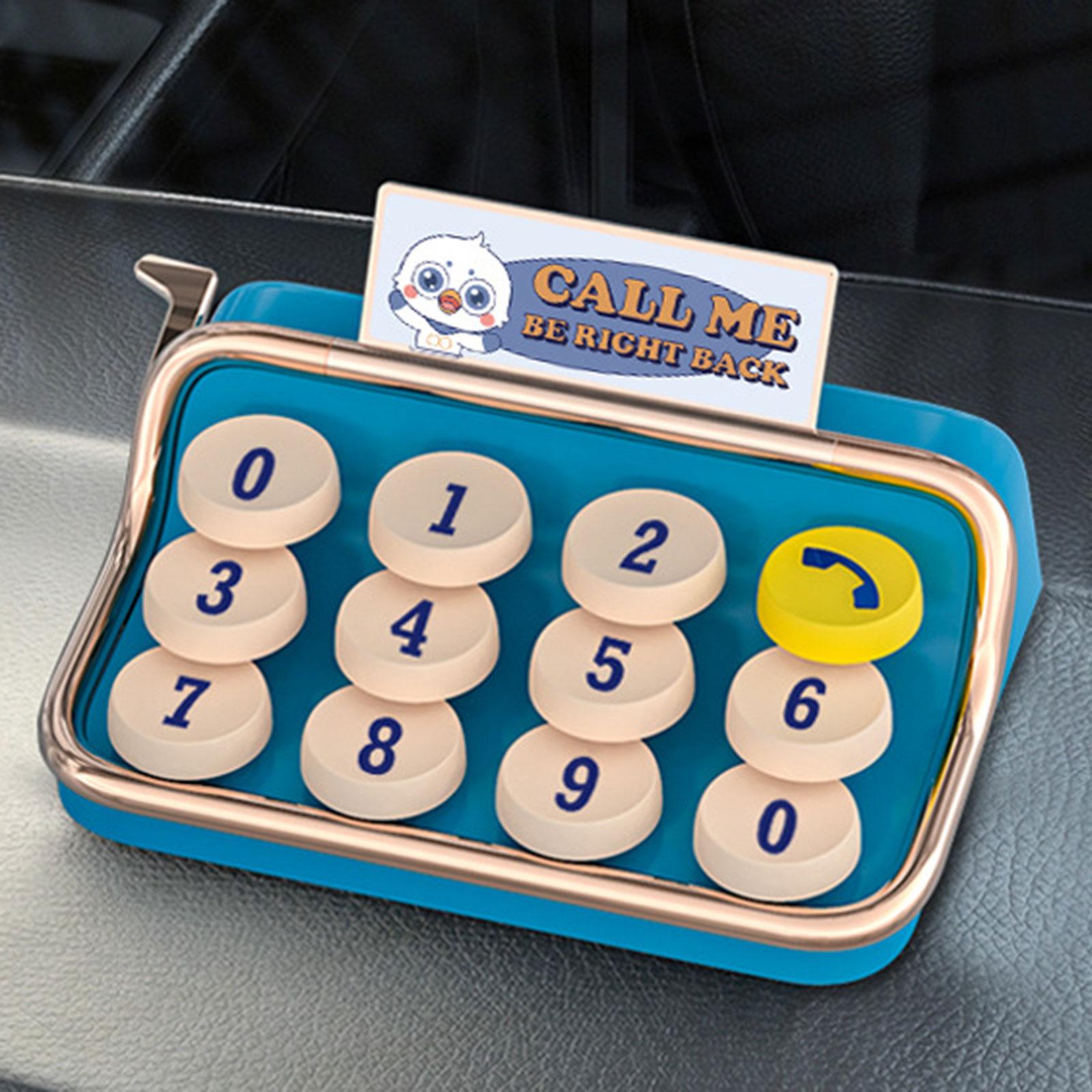 Car Temporary Parking Sign Number Hiding Design Car Temporary Parking Card Blue