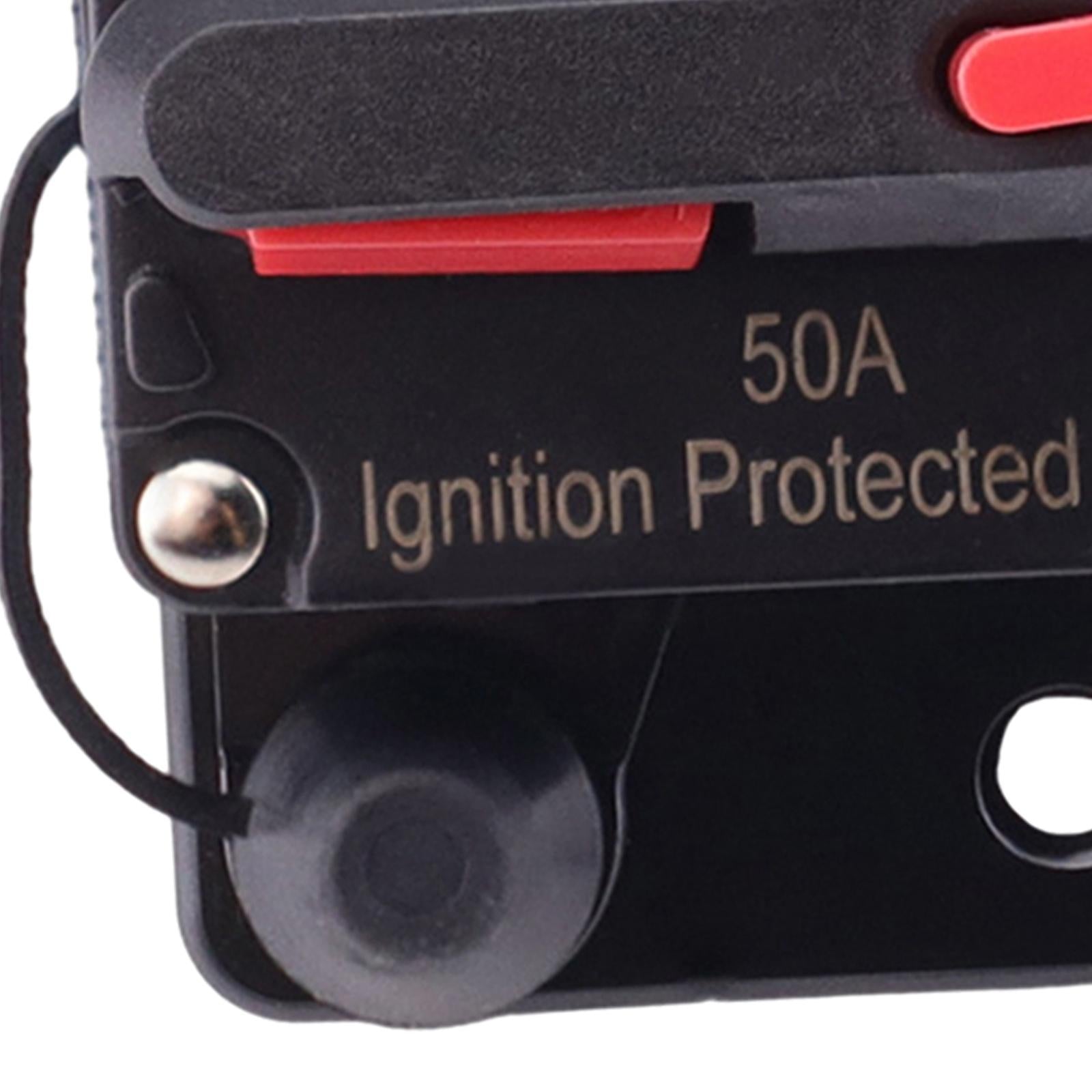 Marine Circuit Breaker with Manual Reset 12V-48V DC for RV Trolling ATV 50A