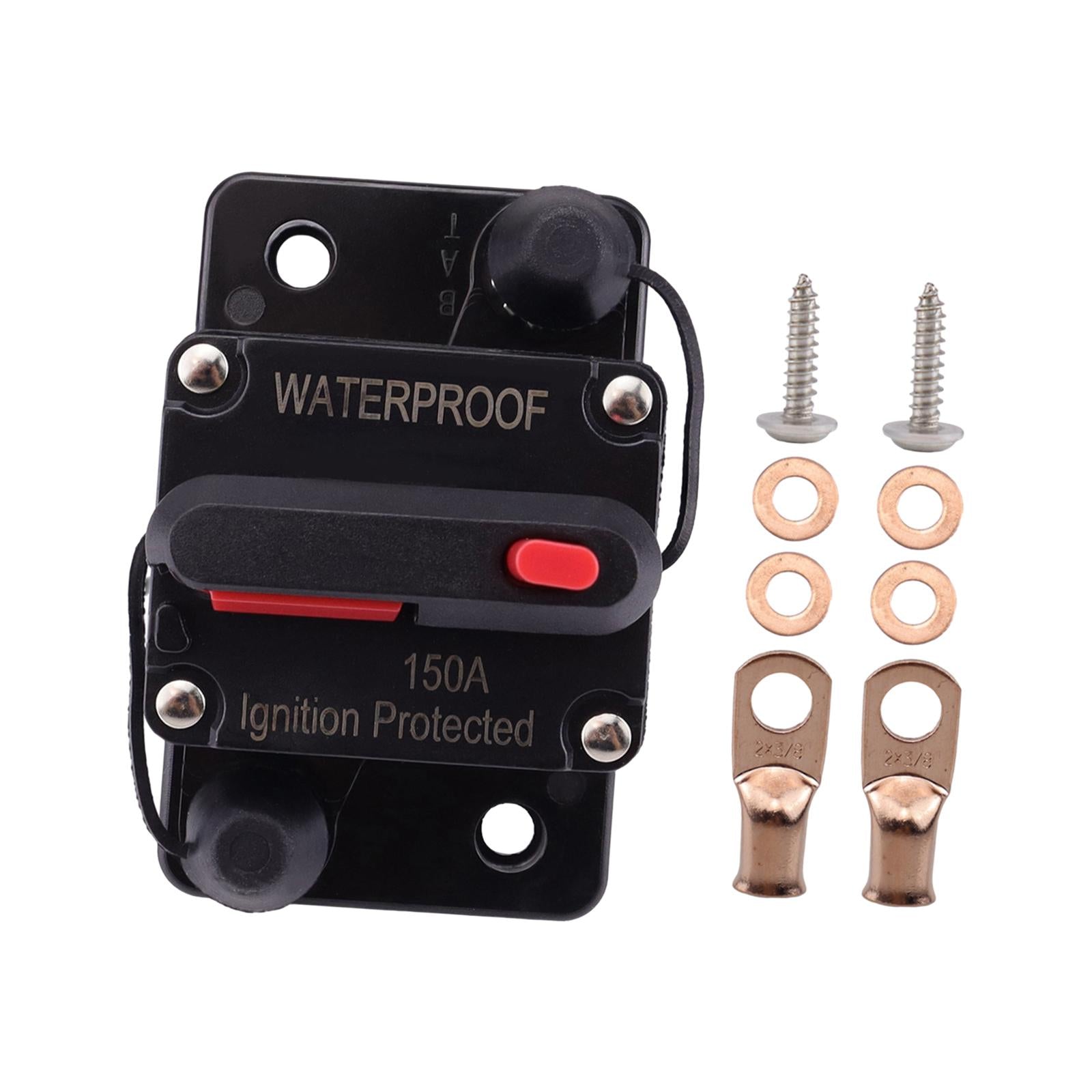 Marine Circuit Breaker with Manual Reset 12V-48V DC for RV Trolling ATV 150A