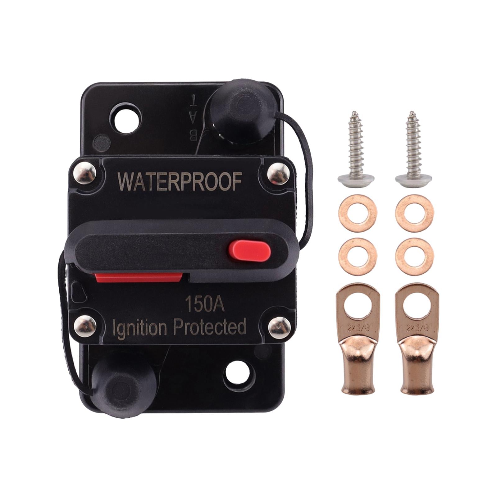 Marine Circuit Breaker with Manual Reset 12V-48V DC for RV Trolling ATV 150A