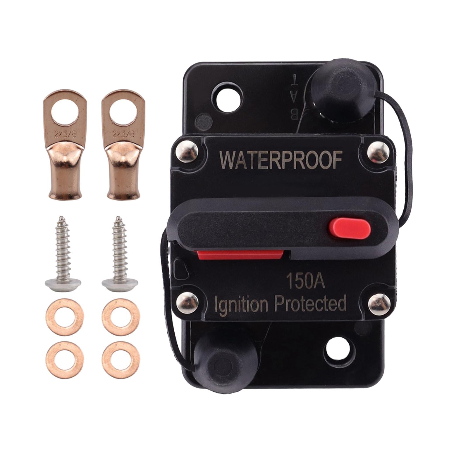 Marine Circuit Breaker with Manual Reset 12V-48V DC for RV Trolling ATV 150A