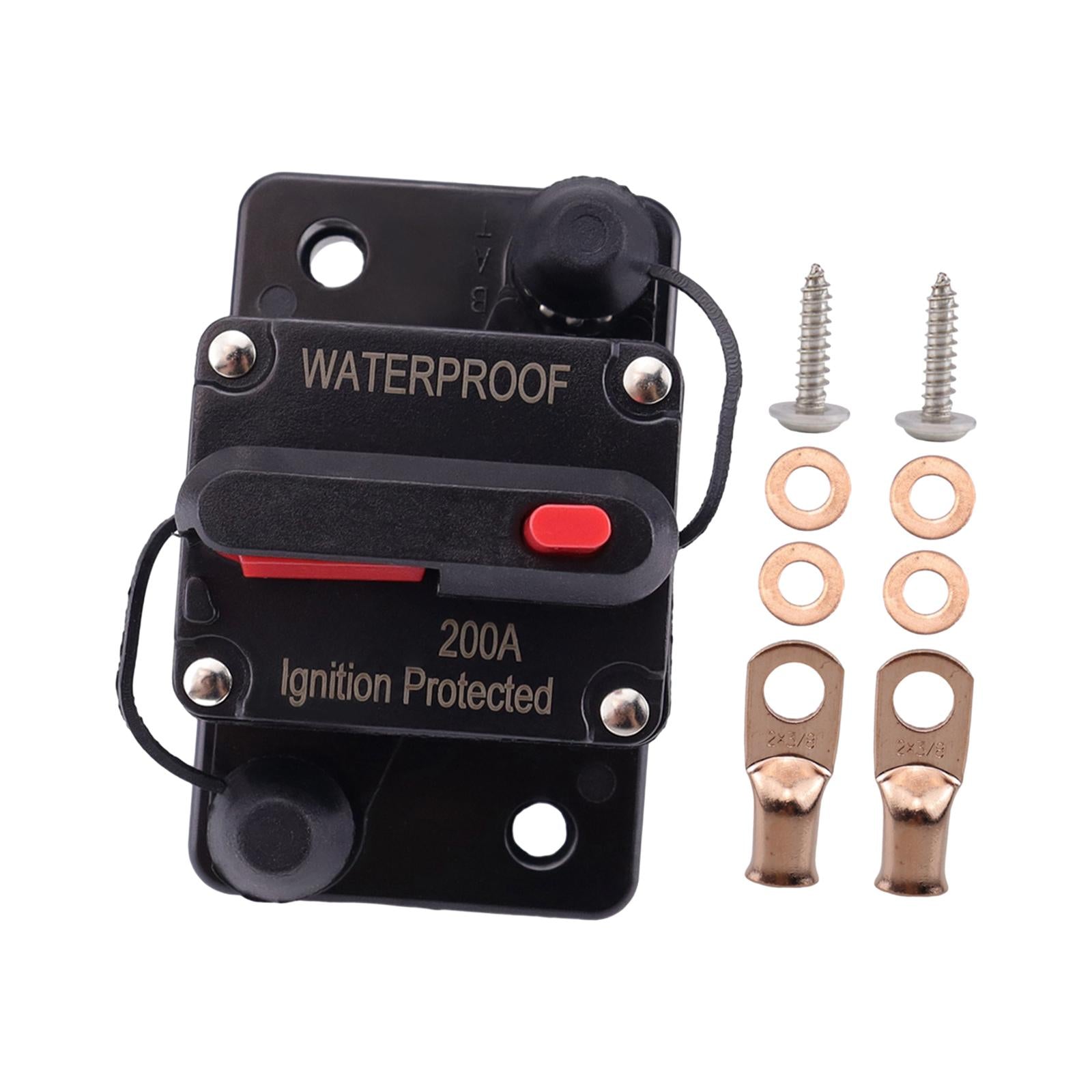 Marine Circuit Breaker with Manual Reset 12V-48V DC for RV Trolling ATV 200A