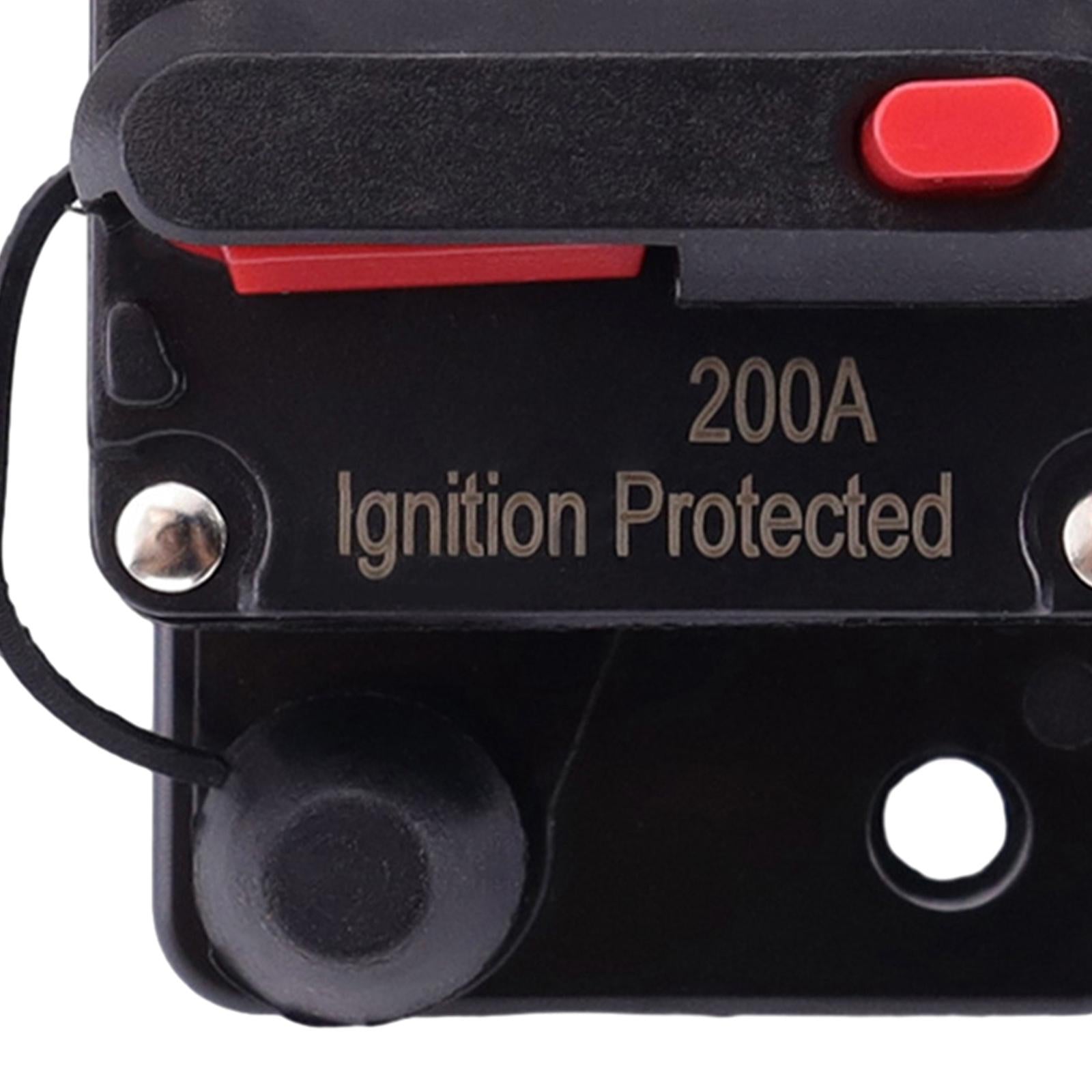 Marine Circuit Breaker with Manual Reset 12V-48V DC for RV Trolling ATV 200A