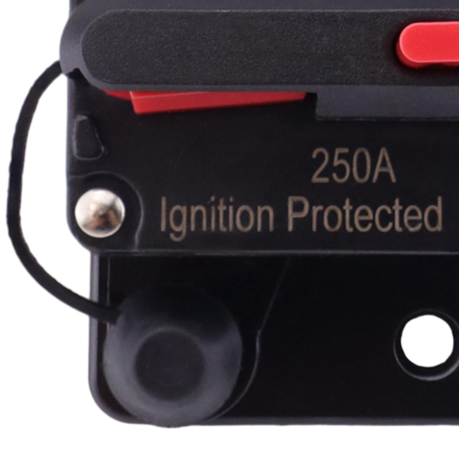 Marine Circuit Breaker with Manual Reset 12V-48V DC for RV Trolling ATV 250A
