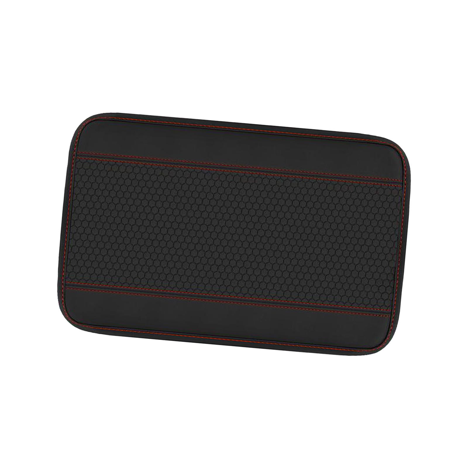 Car Center Console Armrest Cushion Elbow Rest Pad Car Armrest Box Cover Black Red