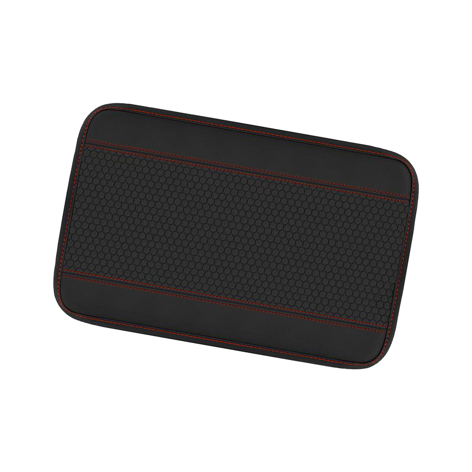 Car Center Console Armrest Cushion Elbow Rest Pad Car Armrest Box Cover Black Red