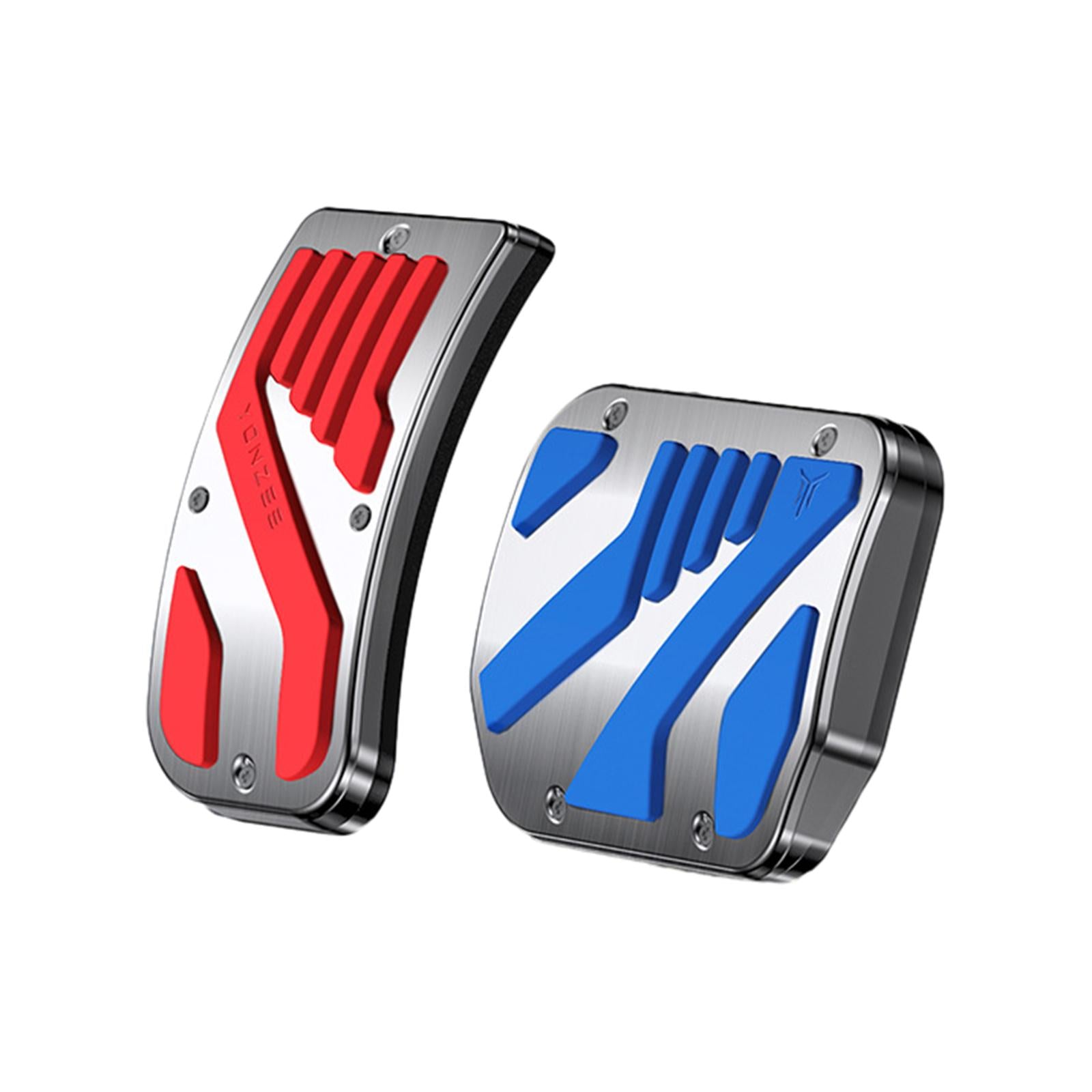 Foot Pedal Pads Set Replacement Parts for Tesla Model 3 / Y Accessories Red Blue