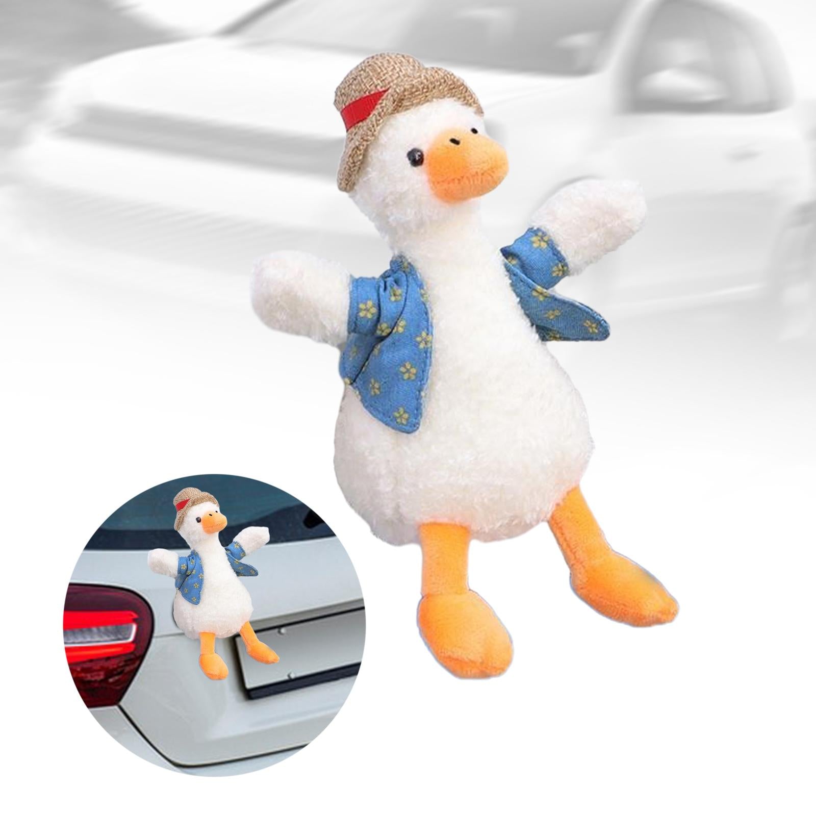 Car Rear Decoration Doll Duck Funny Plush Doll Car Ornament Car Tail Pendant