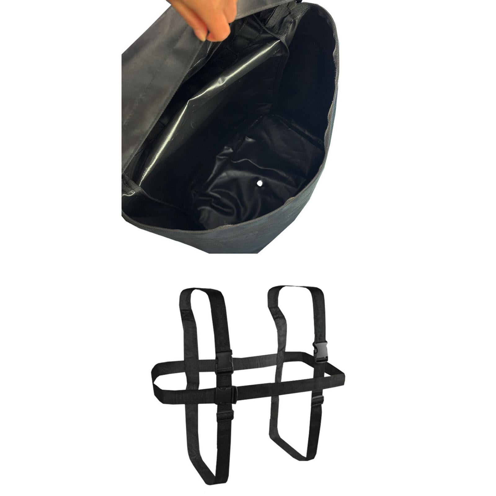 SUV Spare Tire Trash Storage Bag Simple Installation Black Camping Organizer