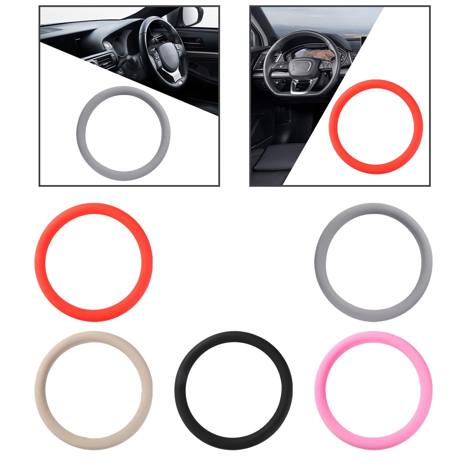 Car Steering Wheel Cover Auto Decoration Covers Comfortable Protective Cover Red