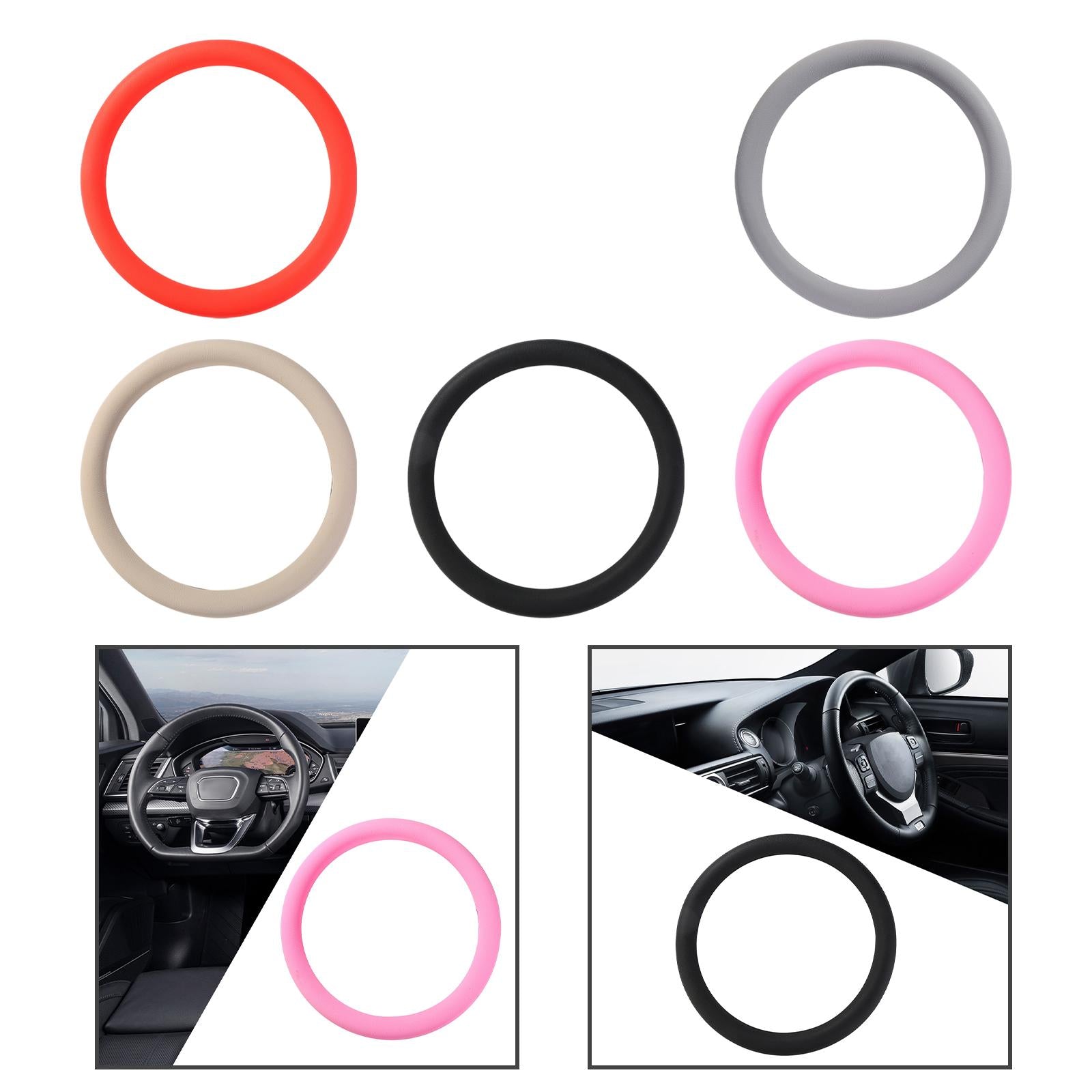 Car Steering Wheel Cover Auto Decoration Covers Comfortable Protective Cover Red