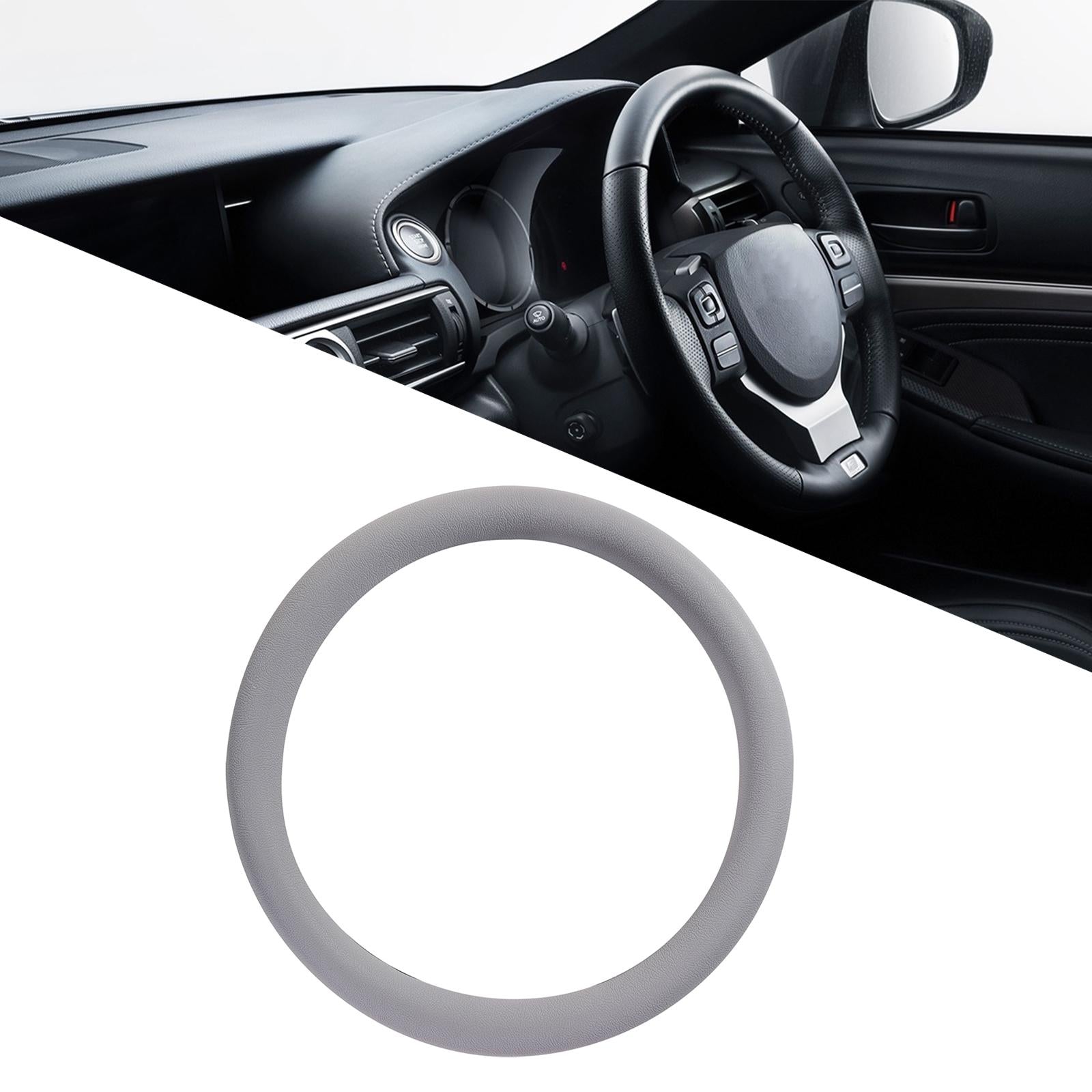 Car Steering Wheel Cover Auto Decoration Covers Comfortable Protective Cover Gray