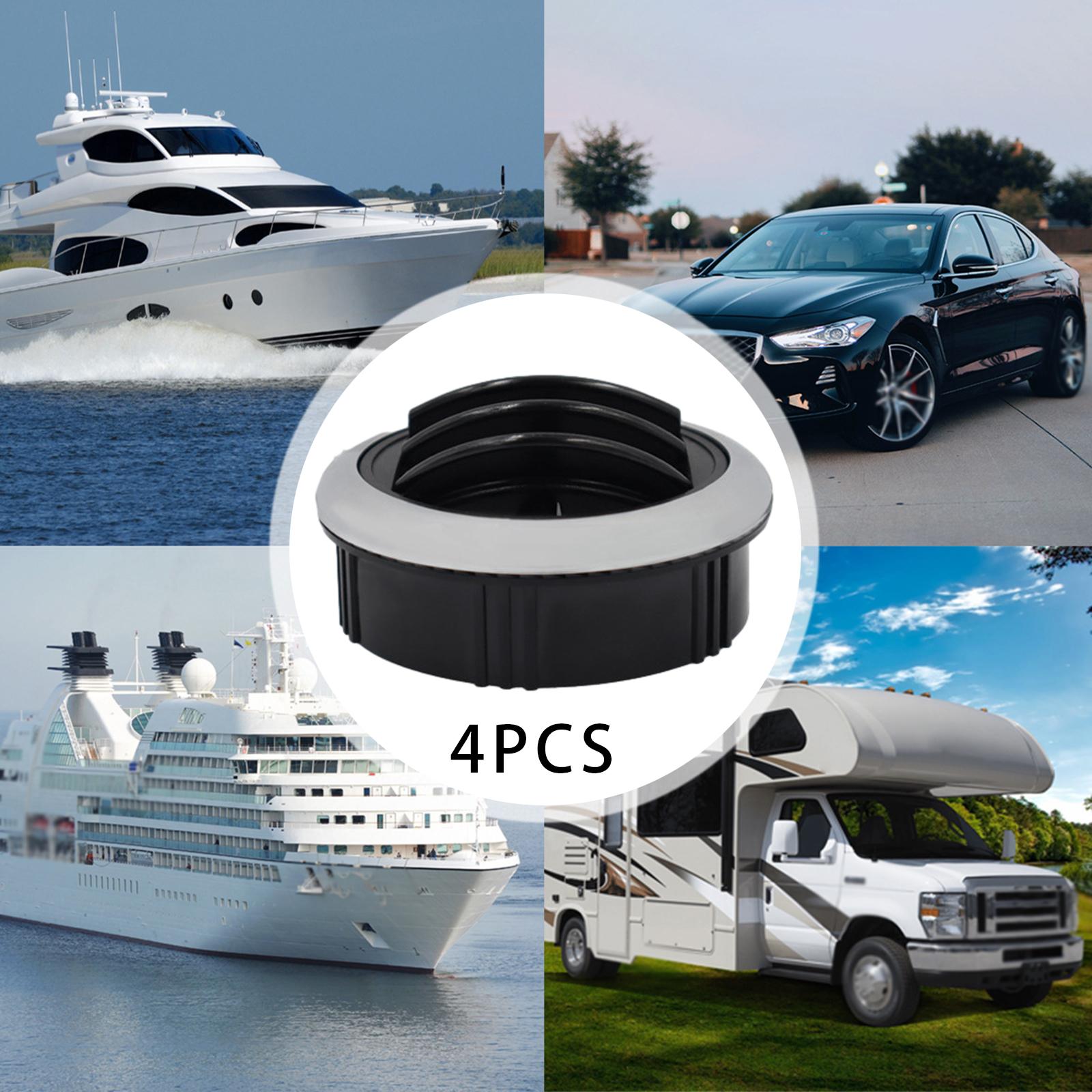 4Pcs RV Boat Yacht Dashboard Air Vent Side Roof Air Ventilation Outlet