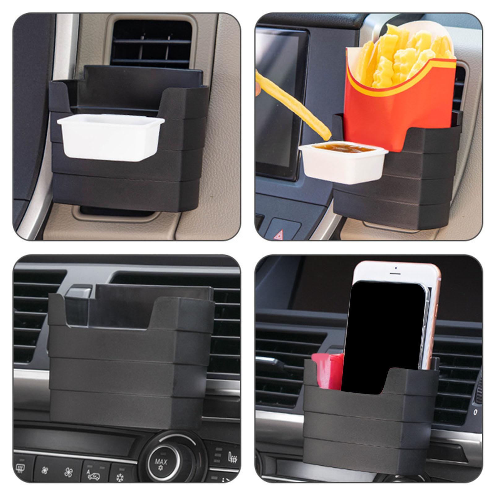 Car Air Vent French Fry Holder Vent Organizer Pocket for Glasses Wallet