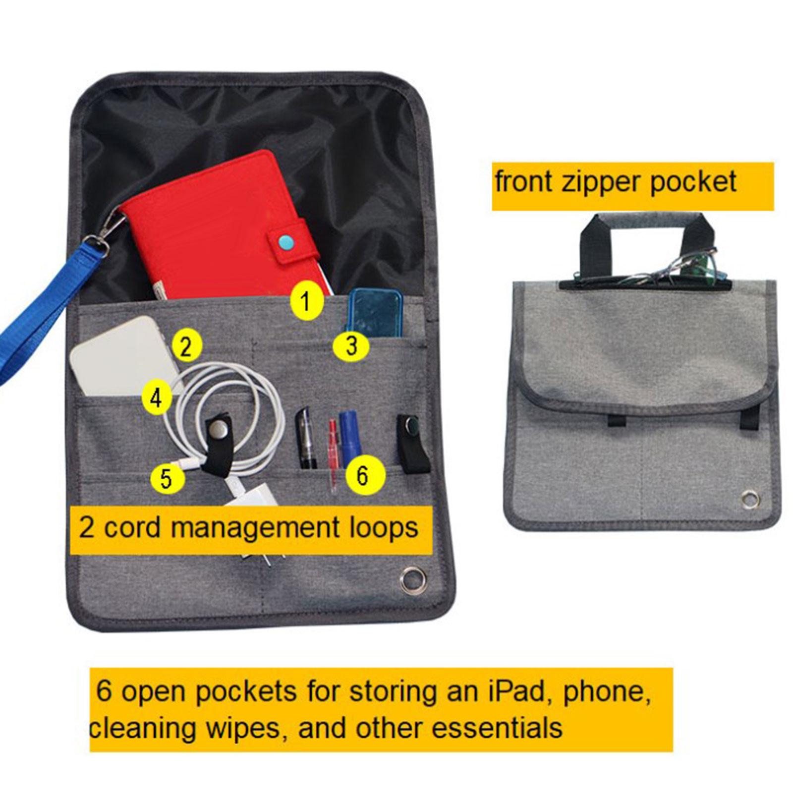 Seat Back Organizer Foldable Protective Storage Bag for Vehicle SUV Car