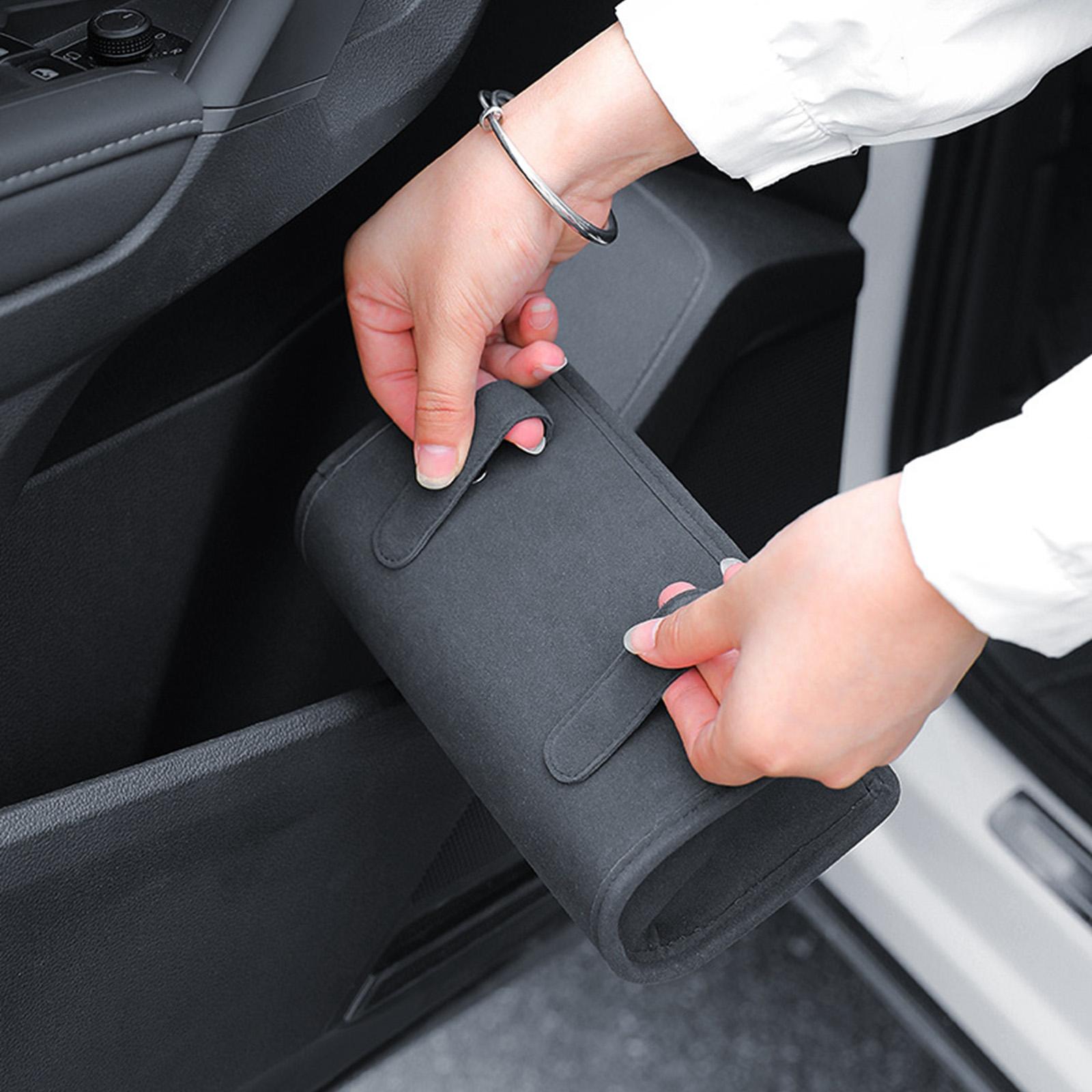 PU Leather Car Door Trash Bin for Byd 7.8x4.6x2.5inch Multipurpose Trash Bag