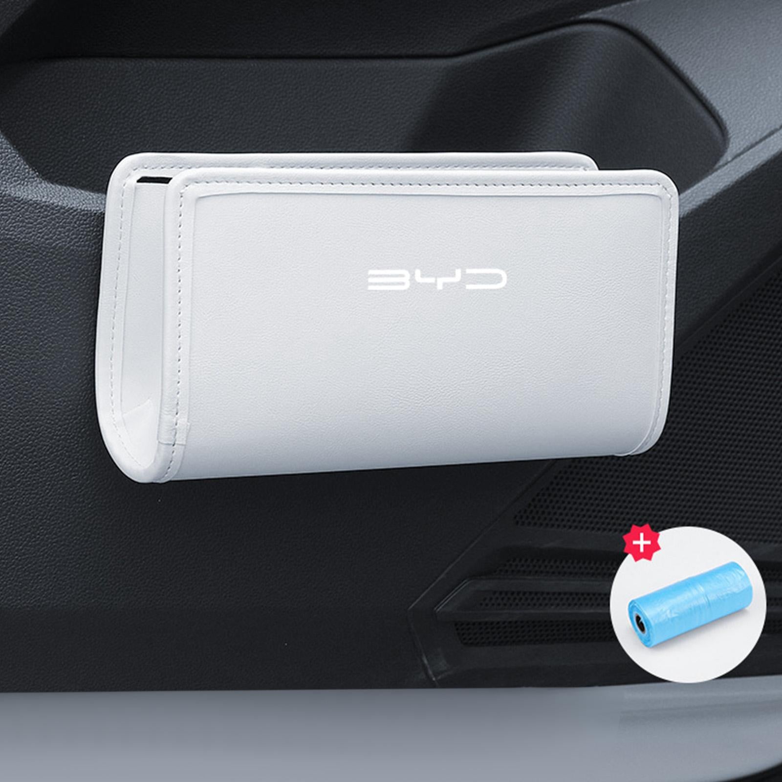 PU Leather Car Door Trash Bin for Byd 7.8x4.6x2.5inch Multipurpose Trash Bag