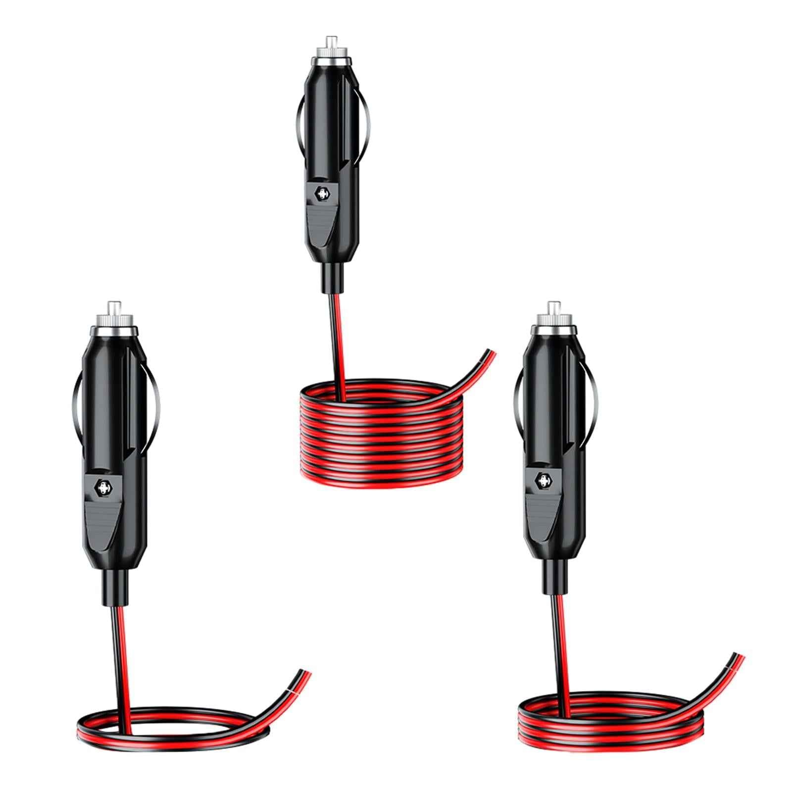 Car Cigarette Lighter Extension Cord 15A Connector Extension Cable Converter 60cm