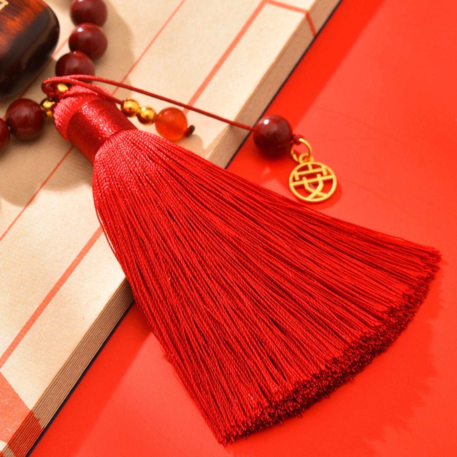 Rearview Mirror Decorations with Tassel Rear View Mirror Hanging Accessories