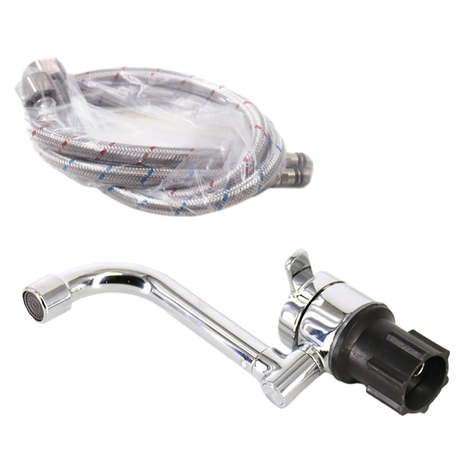RV Faucet Hot and Cold Rotation with Hose for RV Caravans Marine Kitchen