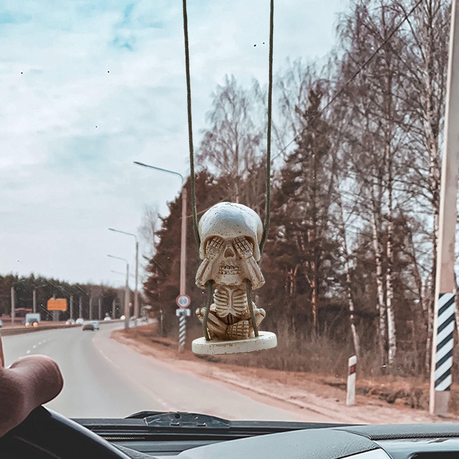 Car Mirror Hanging Accessories Halloween Style Rearview Mirror Decorations Style C