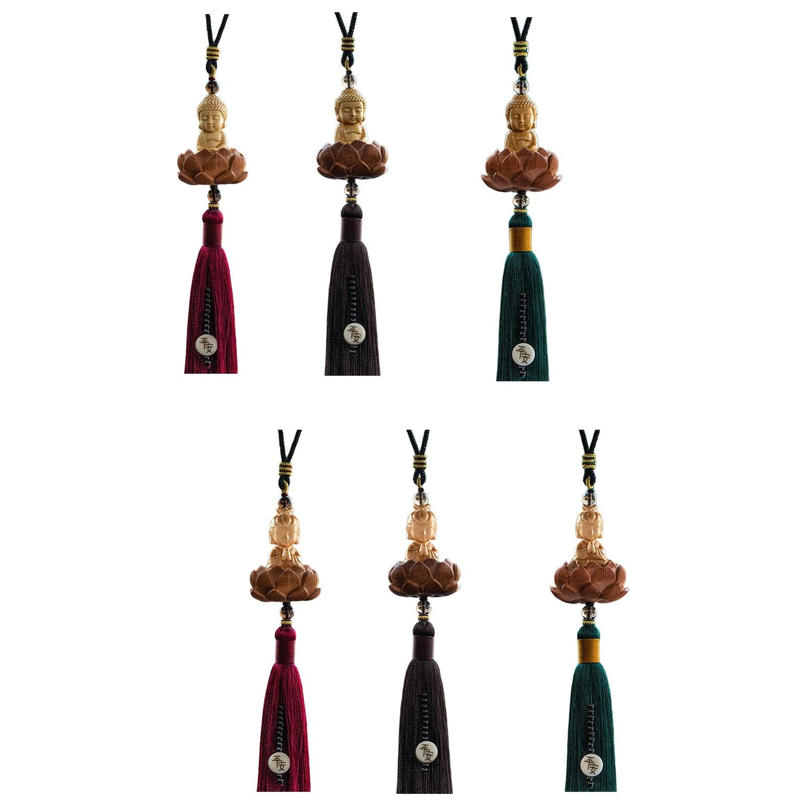Car Hanging Ornament with Tassel Car Mirror Hanging Accessories for Men Style A