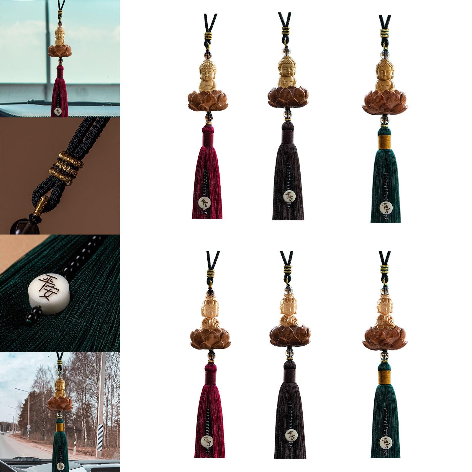 Car Hanging Ornament with Tassel Car Mirror Hanging Accessories for Men Style A