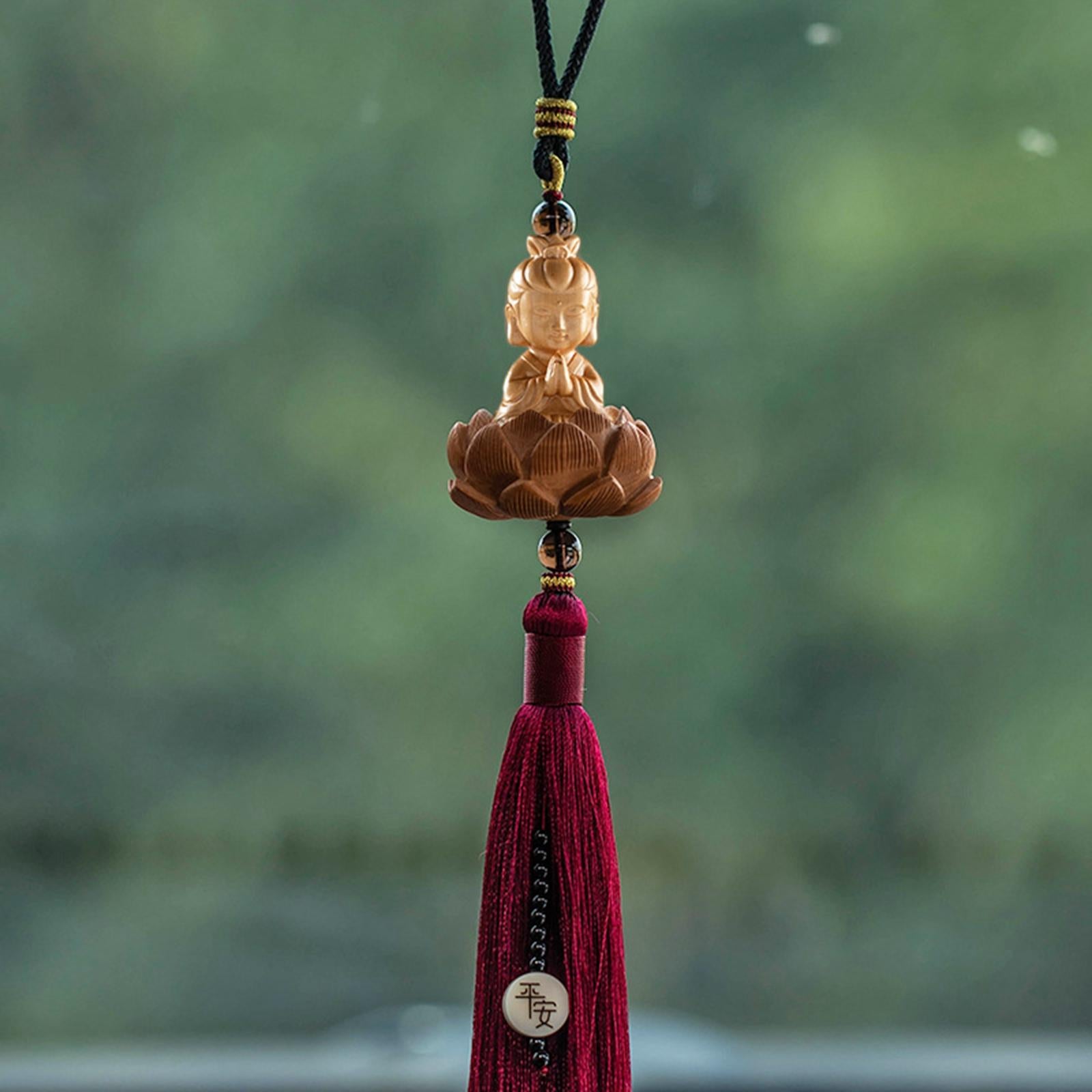 Car Hanging Ornament with Tassel Car Mirror Hanging Accessories for Men Style D