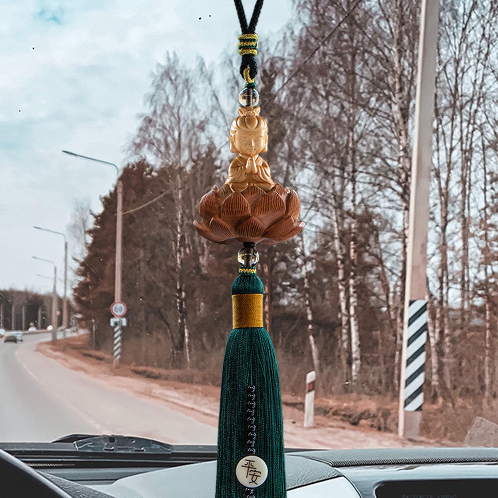Car Hanging Ornament with Tassel Car Mirror Hanging Accessories for Men Style F