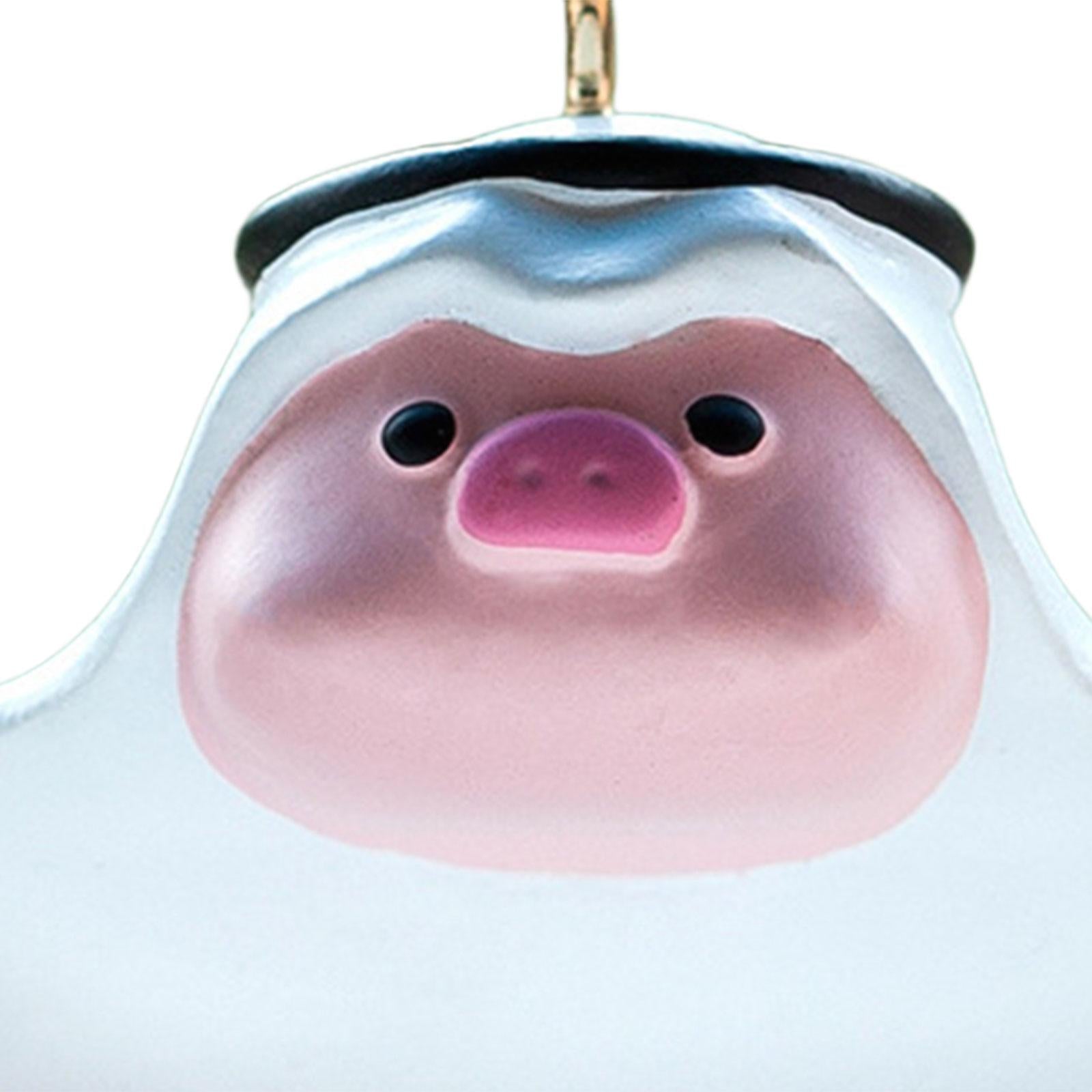 Car Charm Cute Pig Car Decor Pendant Rear View Mirror Hanging Accessories
