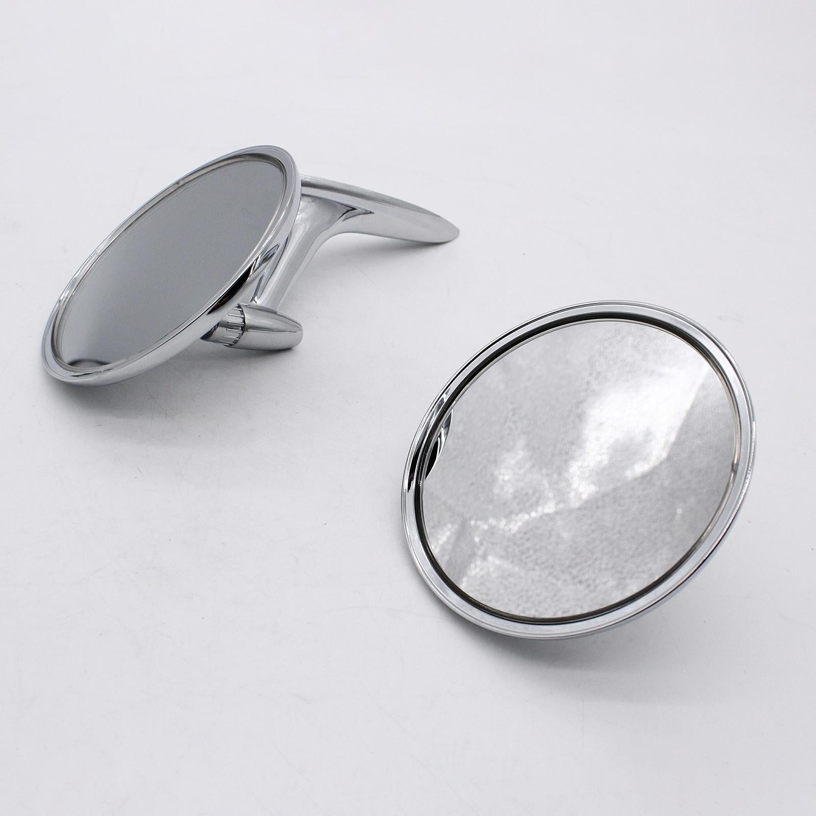 Round Bowtie Outside Rearview Mirrors Accessories for Corvair 1963-1965
