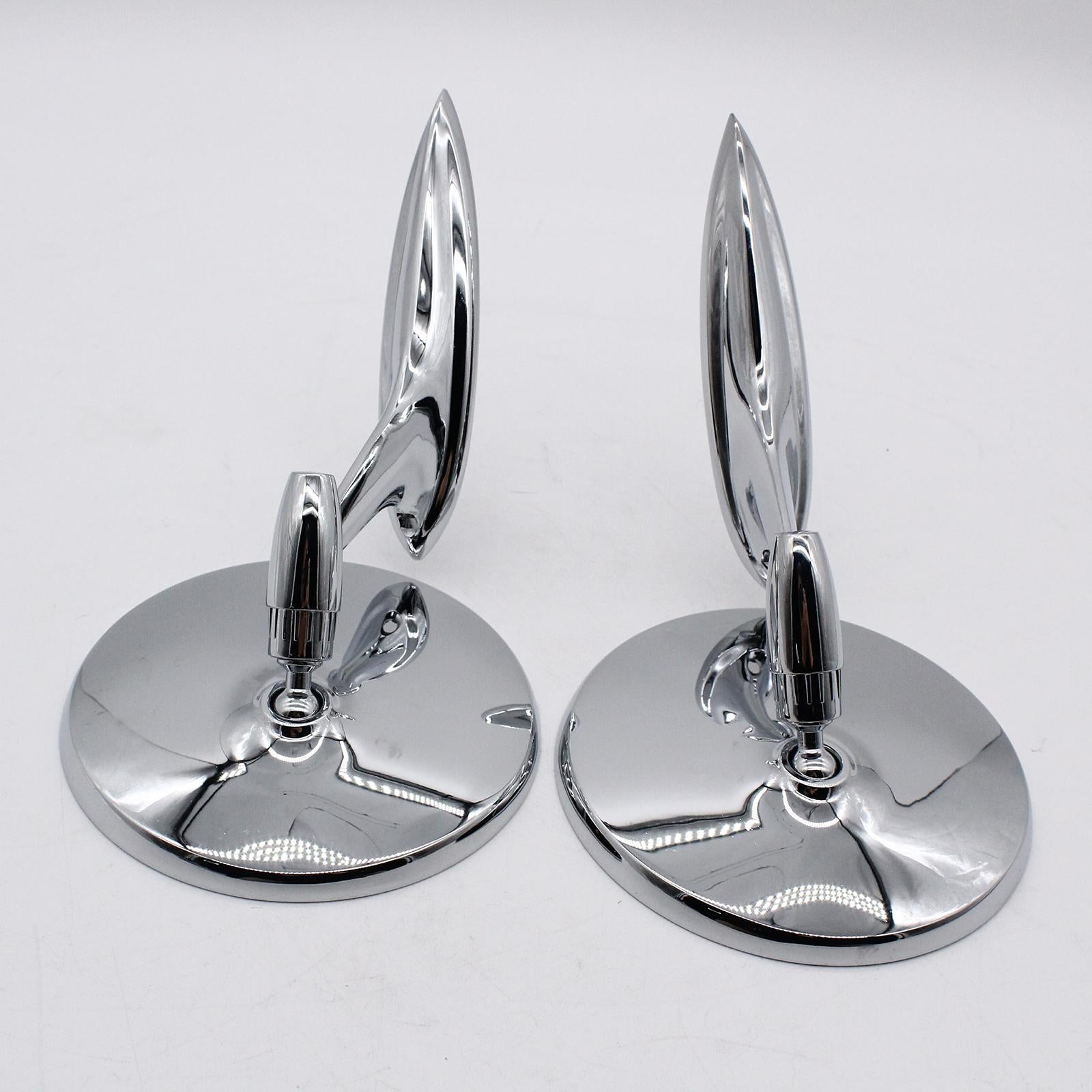 Round Bowtie Outside Rearview Mirrors Accessories for Corvair 1963-1965