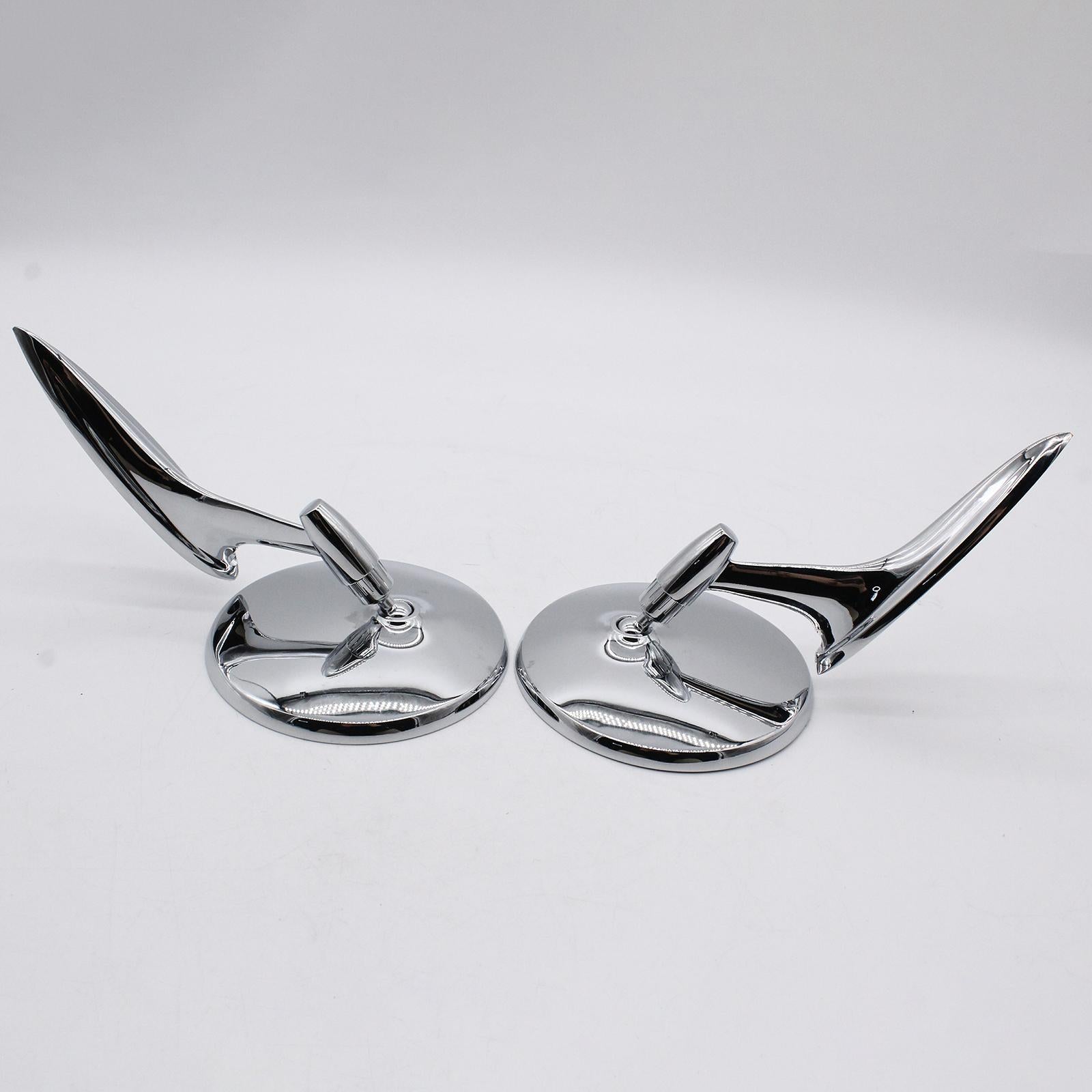 Round Bowtie Outside Rearview Mirrors Accessories for Corvair 1963-1965