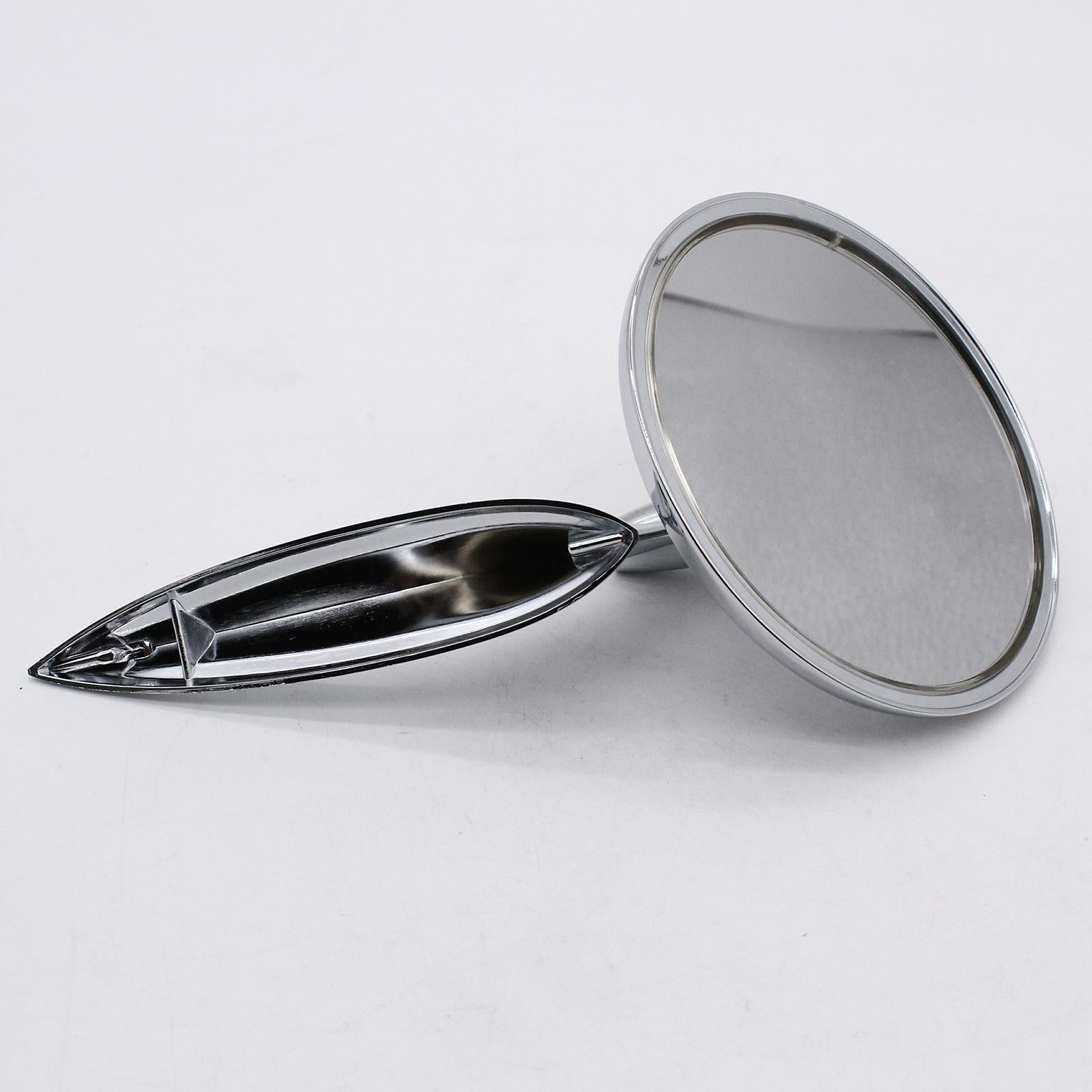 Round Bowtie Outside Rearview Mirrors Accessories for Corvair 1963-1965