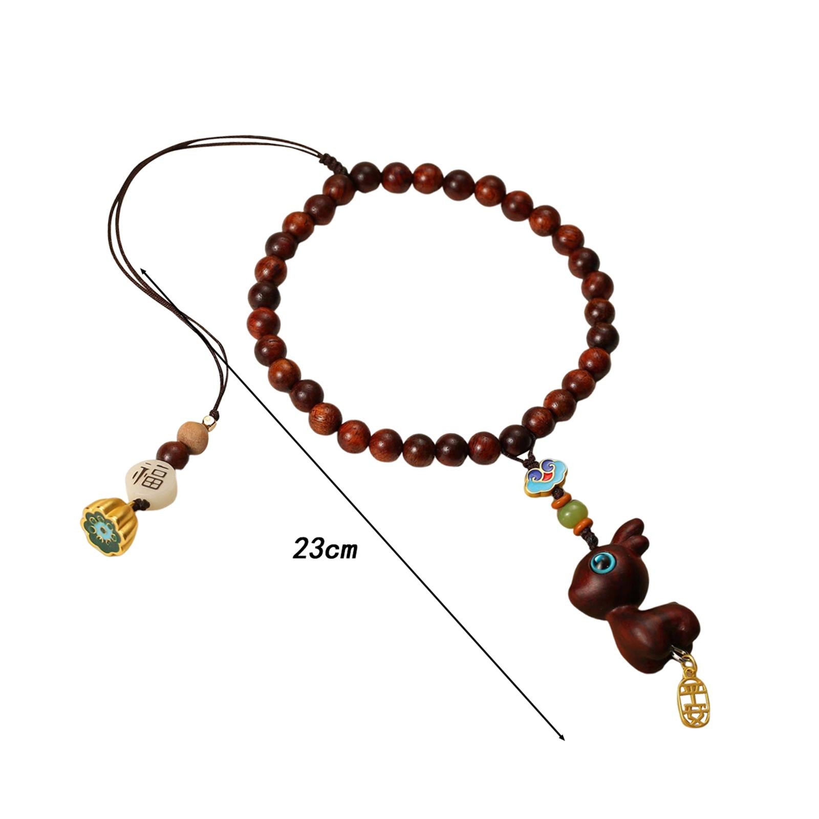Rearview Mirror Charm Feng Shui Decor Traditional Rearview Mirror Decoration Rosewood