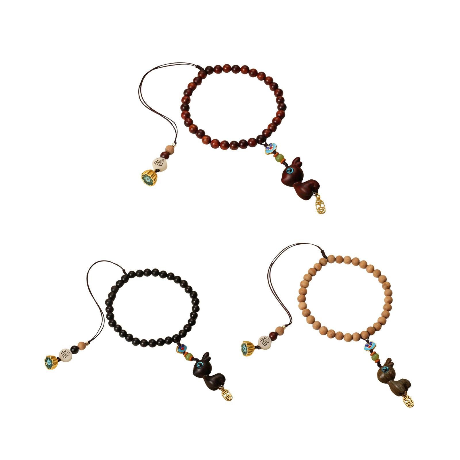 Rearview Mirror Charm Feng Shui Decor Traditional Rearview Mirror Decoration Rosewood